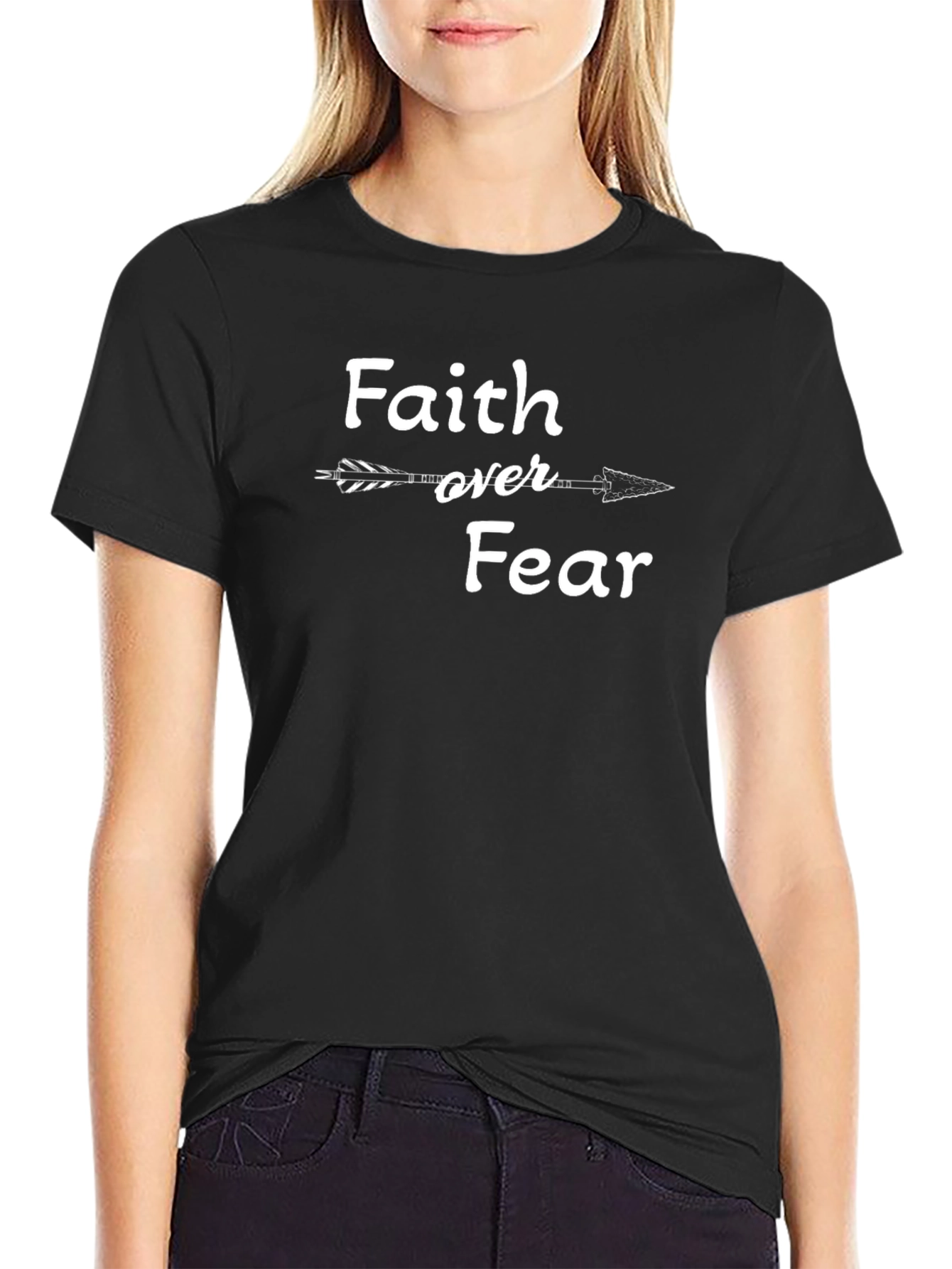 Faith Over Fear Arrow T-Shirt - Christian Apparel