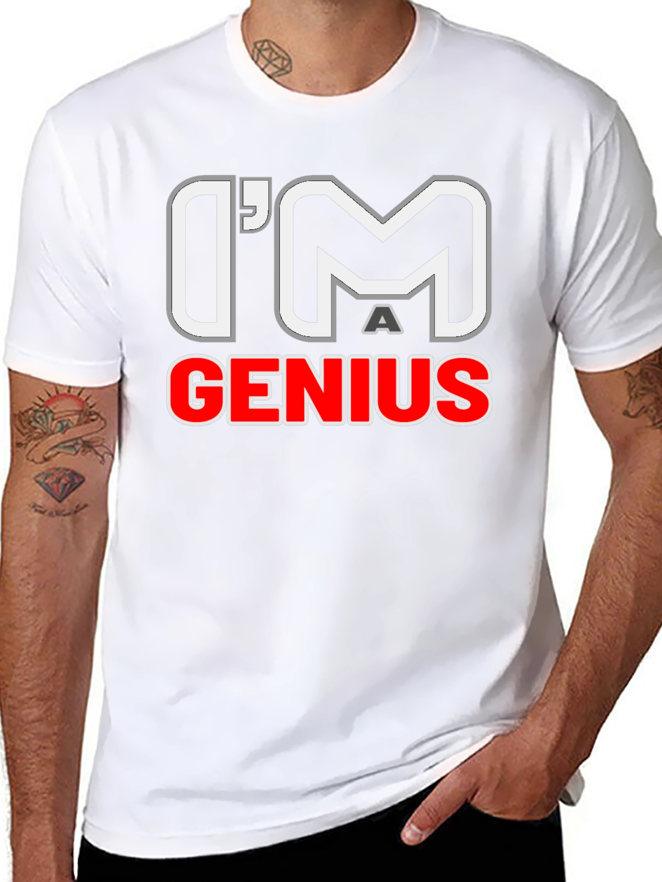 Im A Genius Graphic T-Shirt - Mens Black Tee