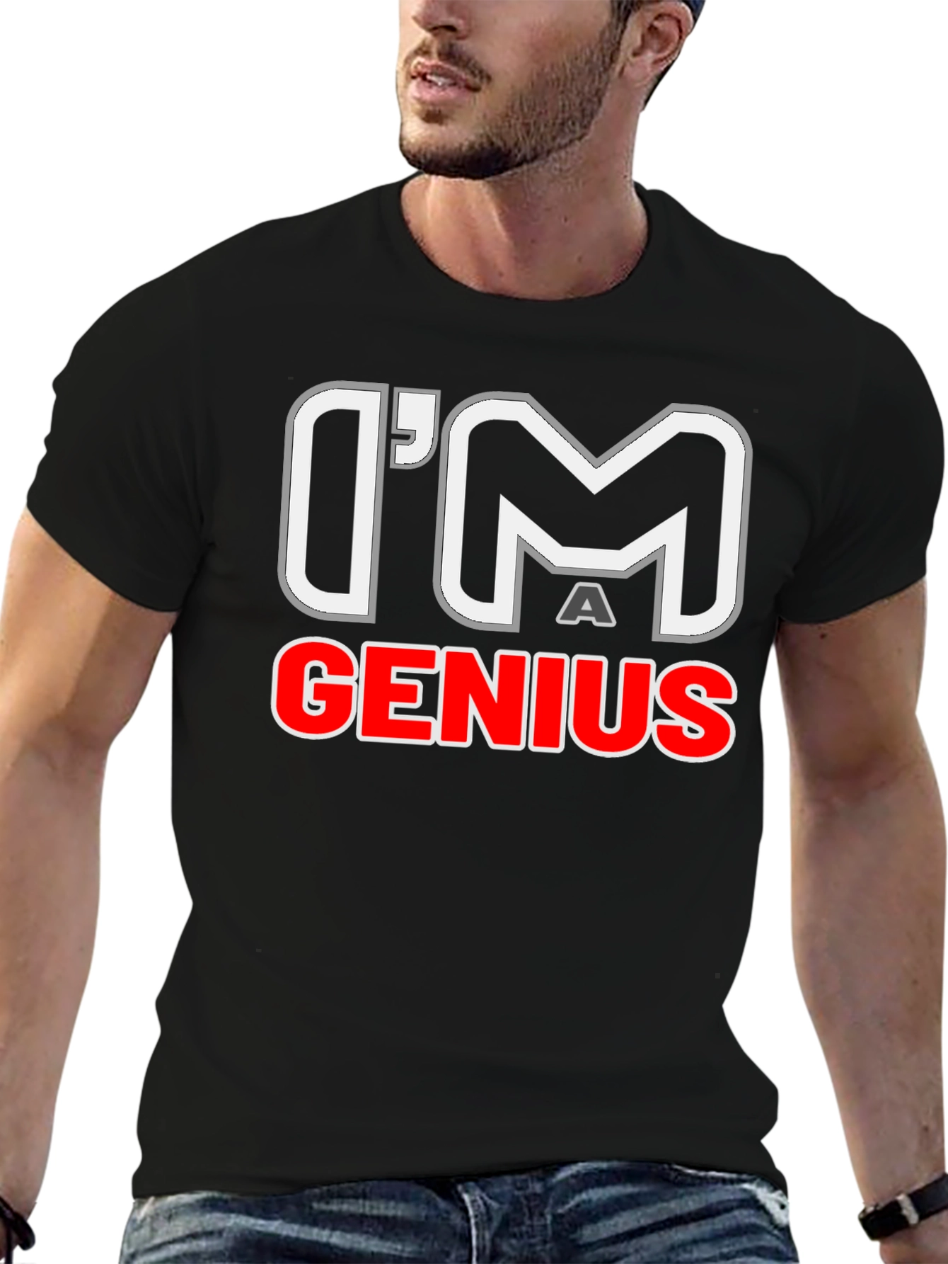 Im A Genius Graphic T-Shirt - Mens Black Tee