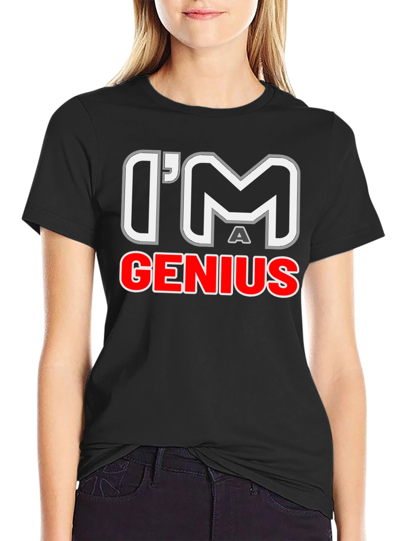 Im A Genius Graphic T-Shirt - Mens Black Tee