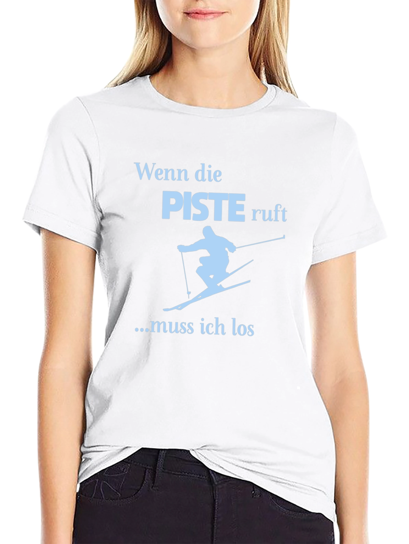 Wenn die Piste Ruft Skiing T-Shirt