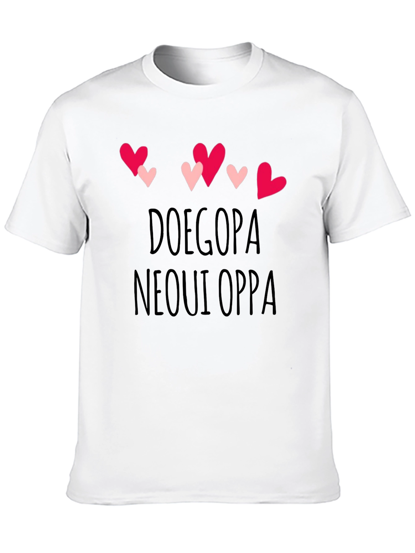 Doegopa Neoui Oppa Heart Graphic Black T-Shirt