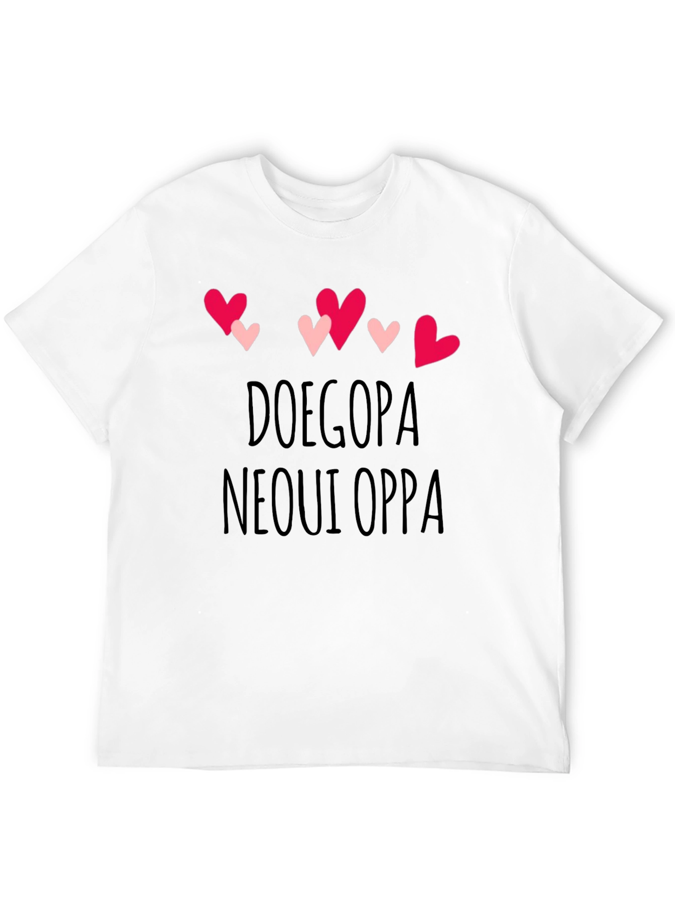 Doegopa Neoui Oppa Heart Graphic Black T-Shirt