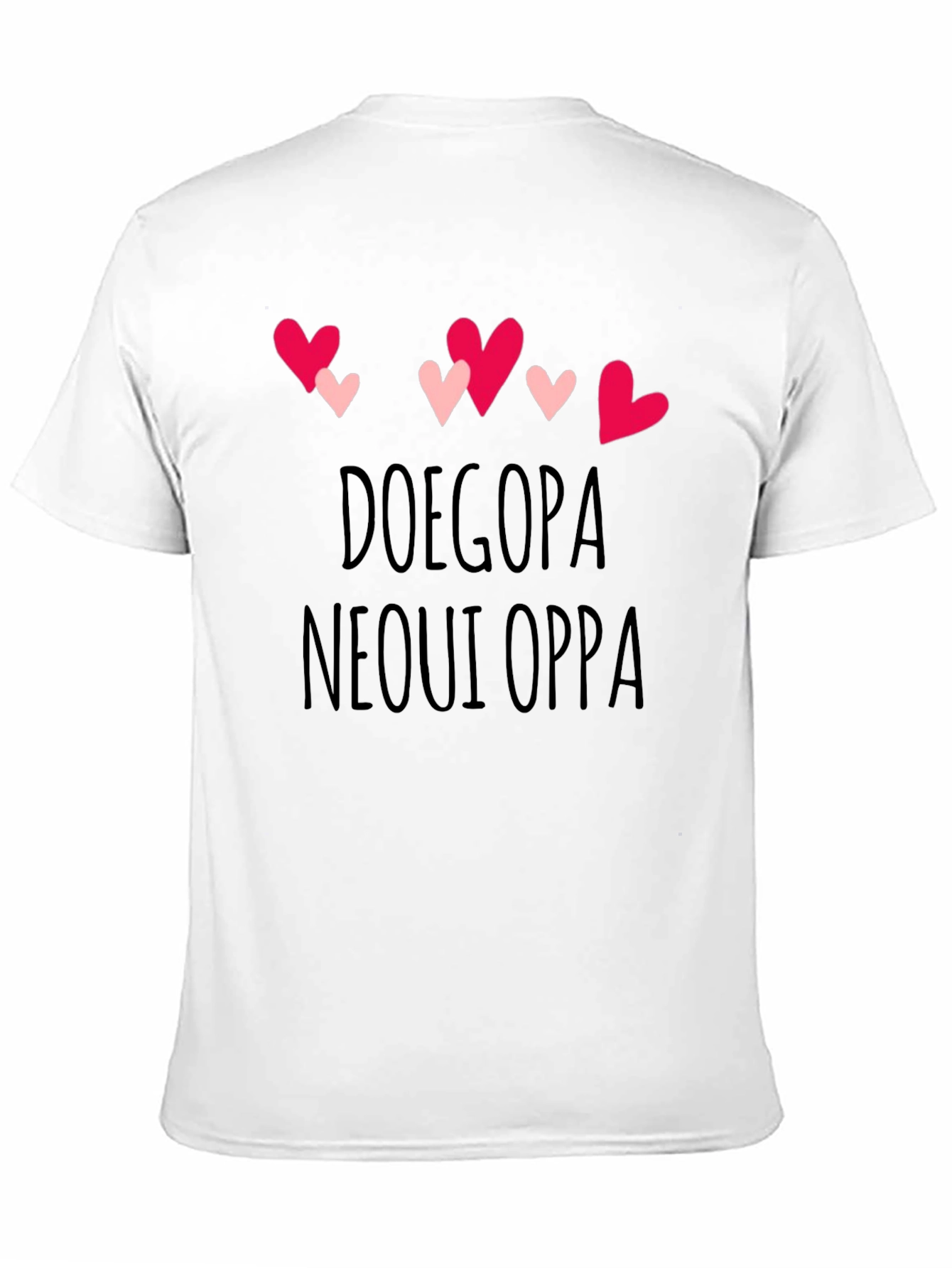 Doegopa Neoui Oppa Heart Graphic Black T-Shirt