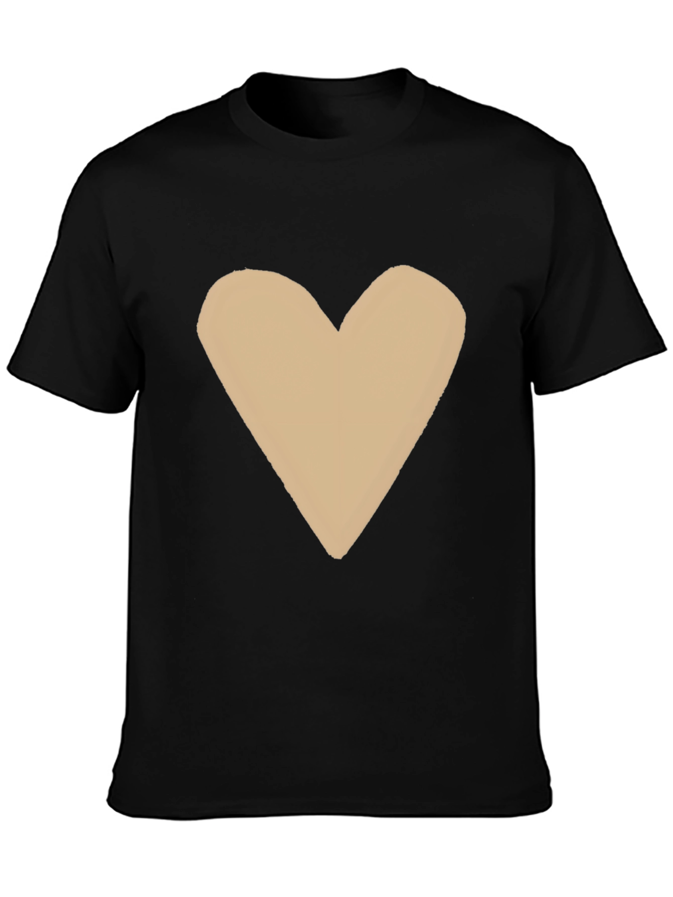 Heart Graphic Tee - Casual Black T-Shirt