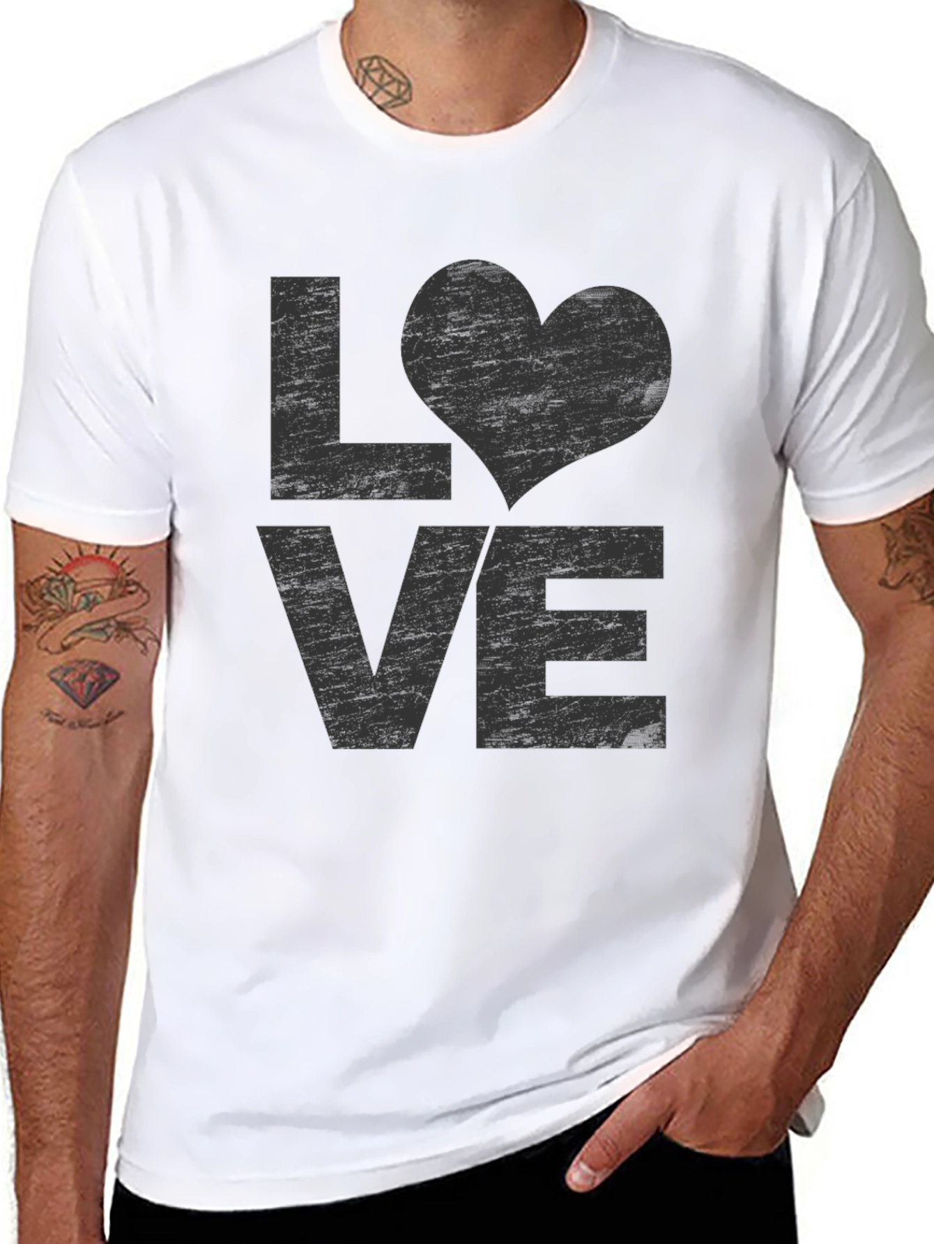 Love Heart Graphic Print T-Shirt