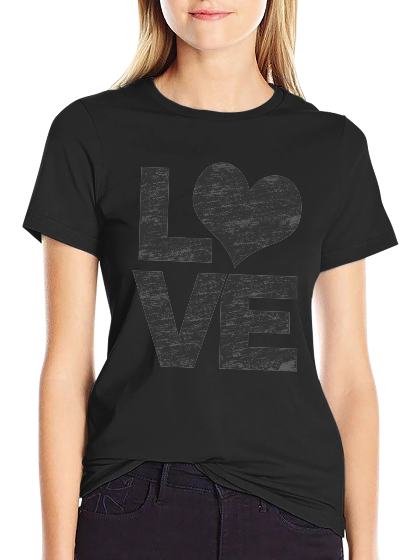 Love Heart Graphic Print T-Shirt