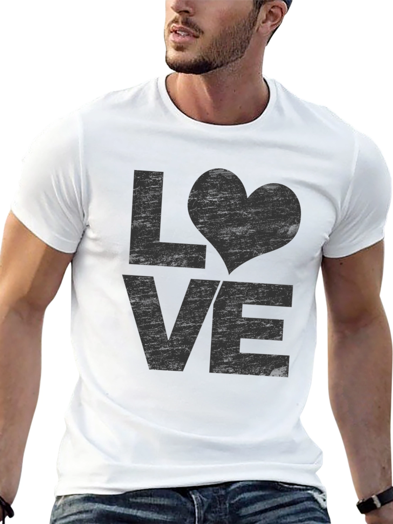 Love Heart Graphic Print T-Shirt