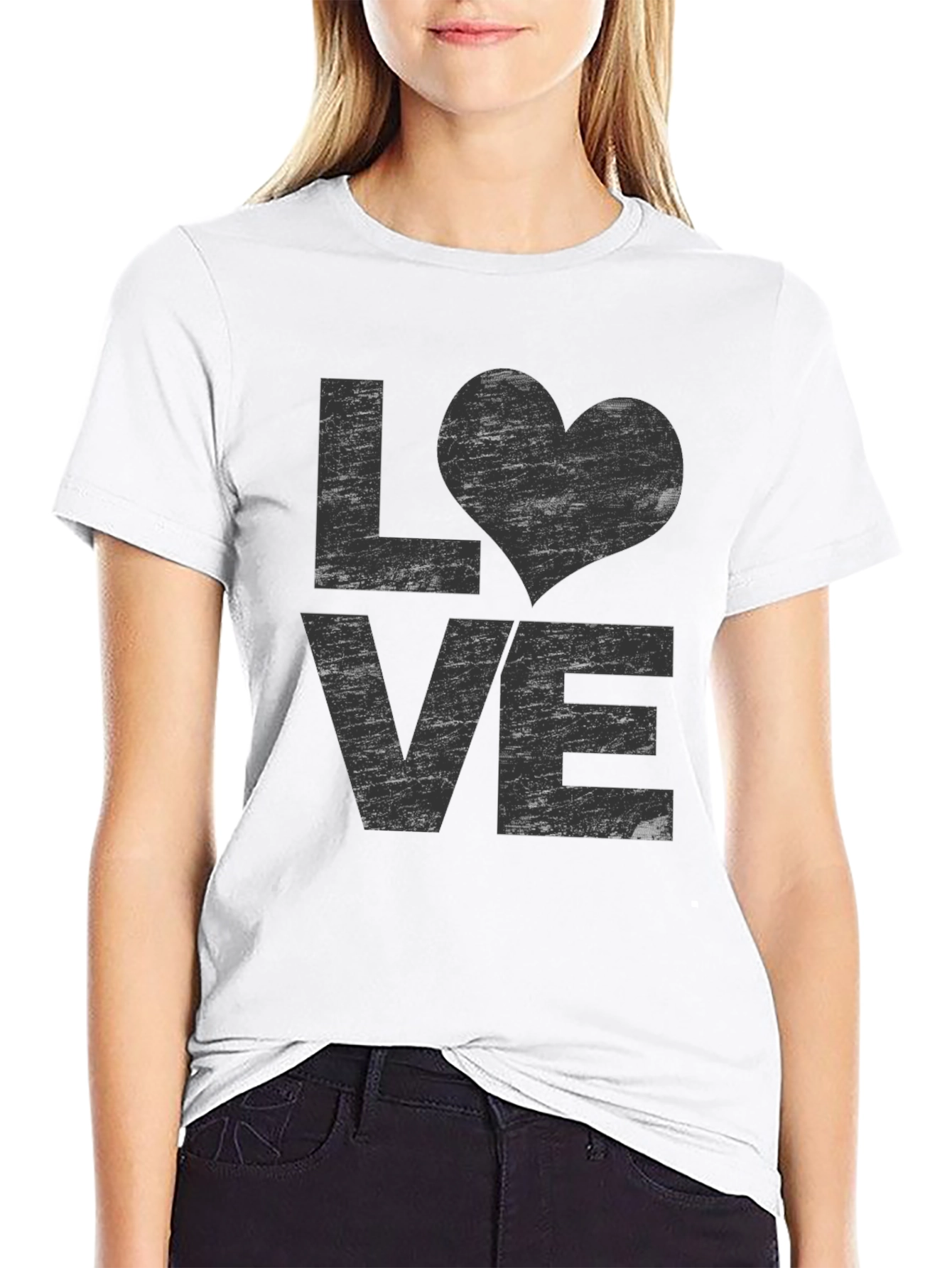 Love Heart Graphic Print T-Shirt
