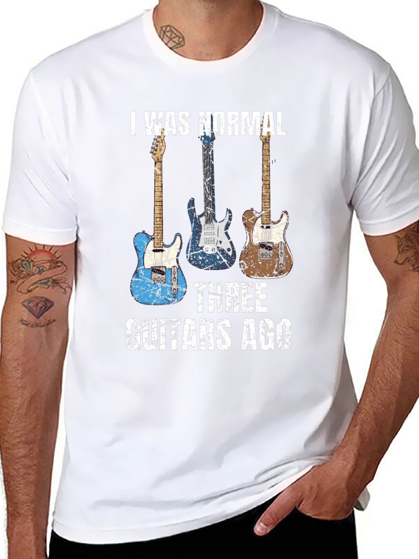 I Was Normal Three Guitars Ago T-Shirt