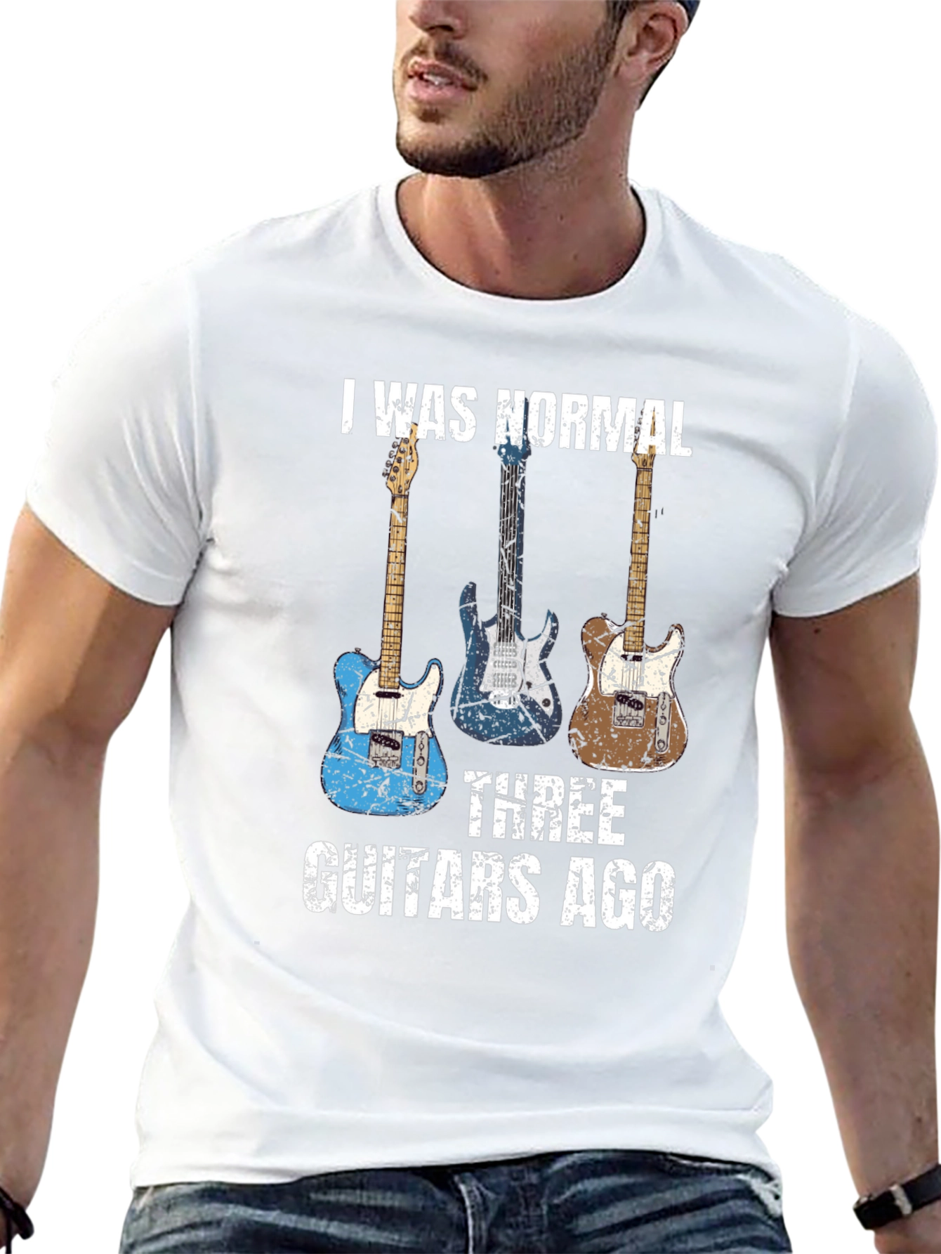 I Was Normal Three Guitars Ago T-Shirt