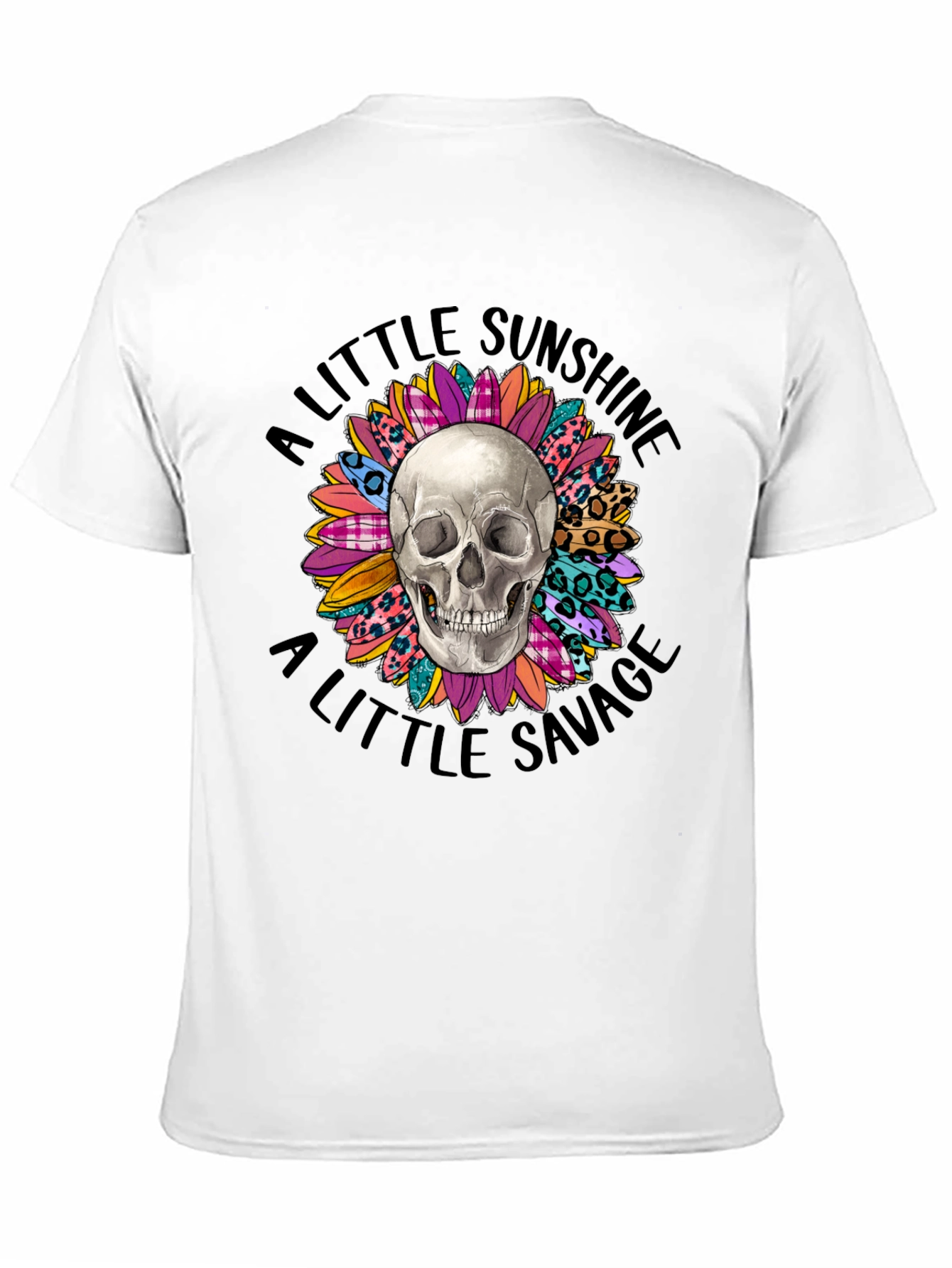 Skull & Floral Graphic Tee: Sunshine & Savage
