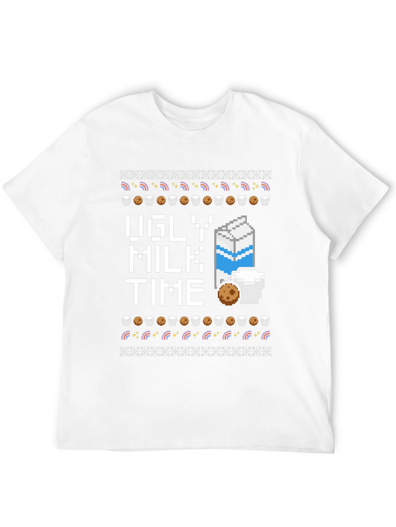 Ugly Milk Time Black T-Shirt - Cookie Lover