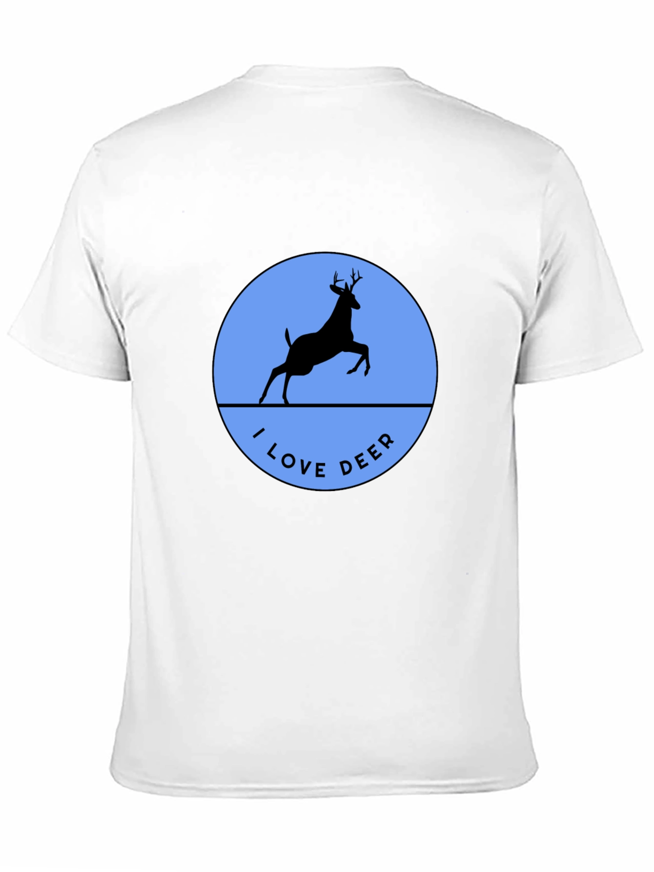 I Love Deer T-Shirt - Black Crew Neck