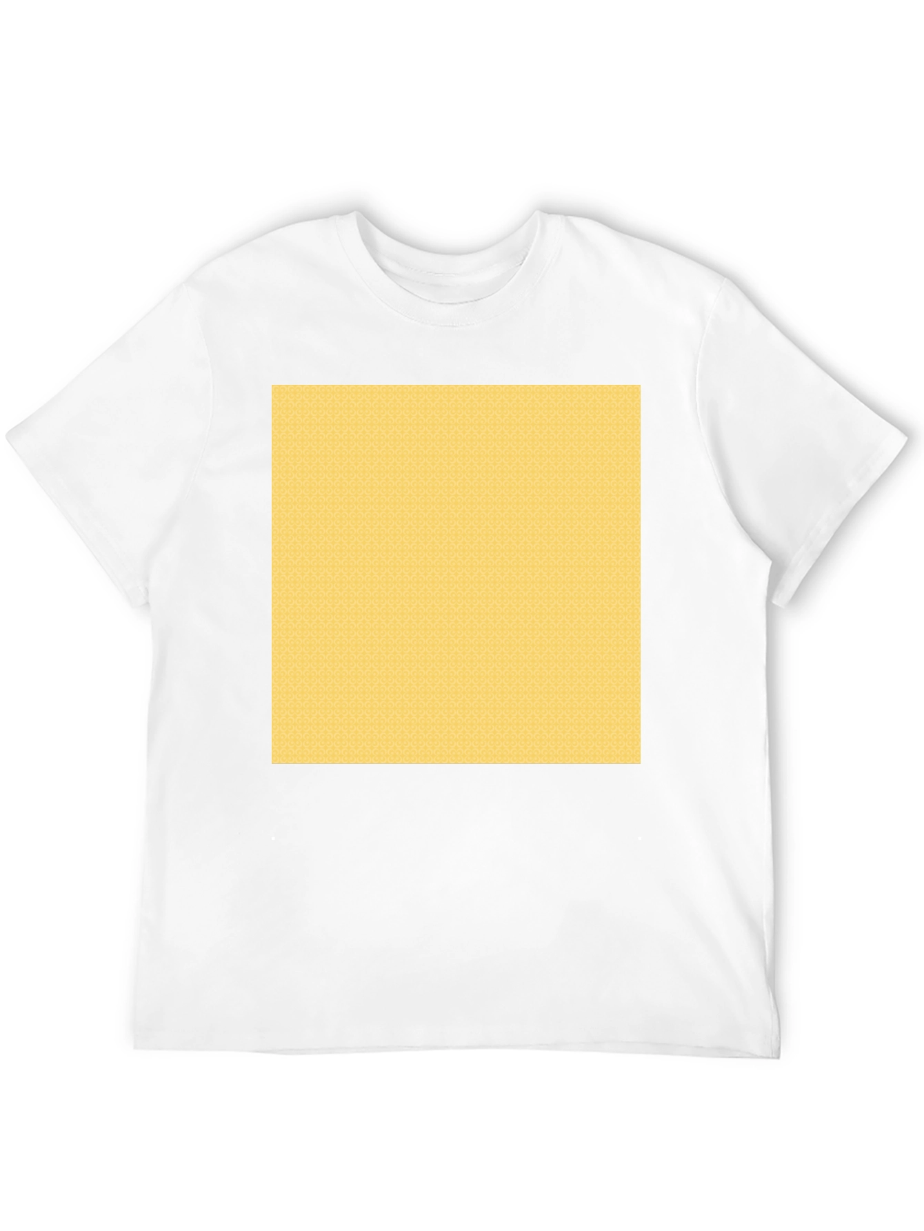 Mens Black T-Shirt with Custom Yellow Design
