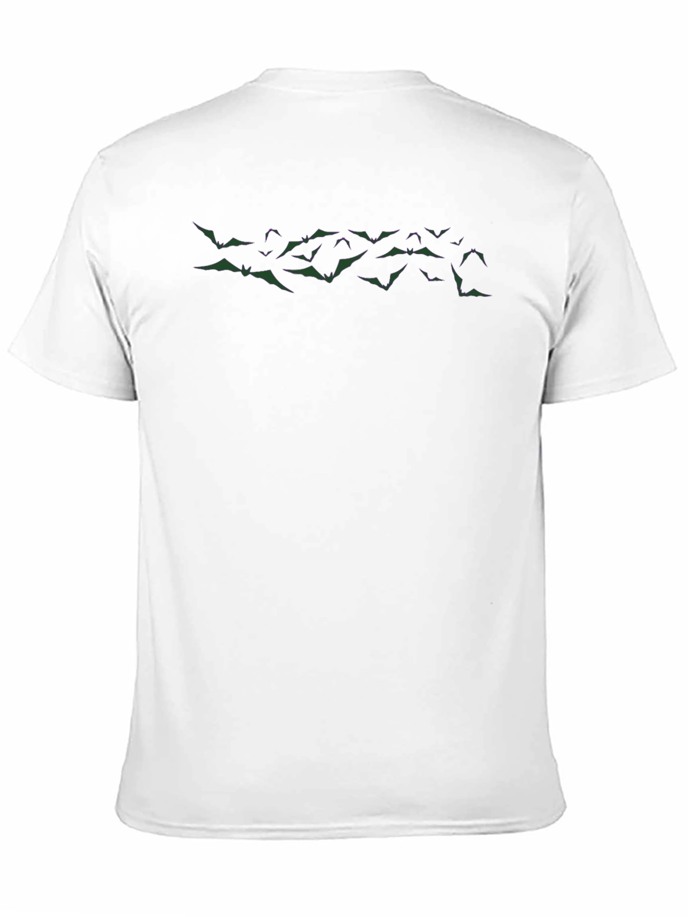 Bat Print Crew Neck Tee - Modern Graphic Shirt