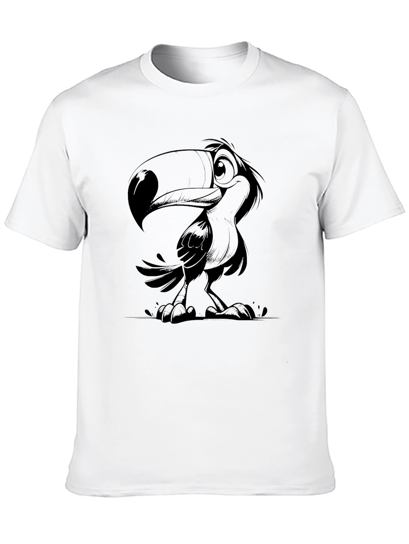 Toucan Graphic Print Black T-Shirt