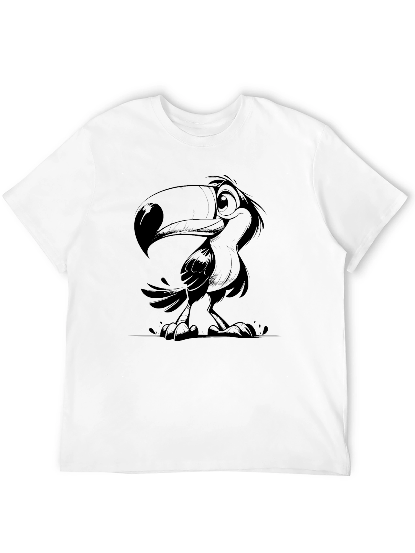Toucan Graphic Print Black T-Shirt