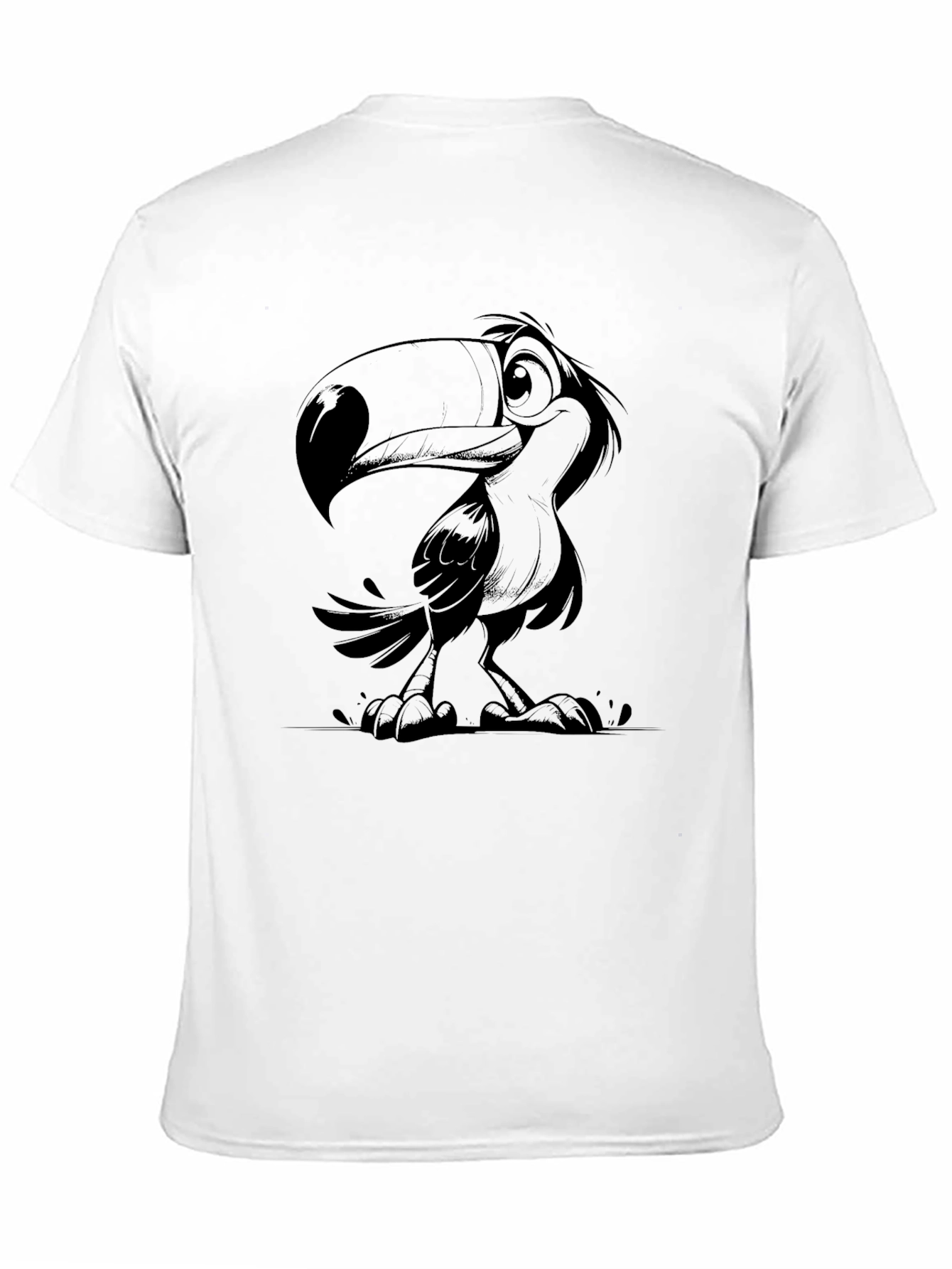 Toucan Graphic Print Black T-Shirt