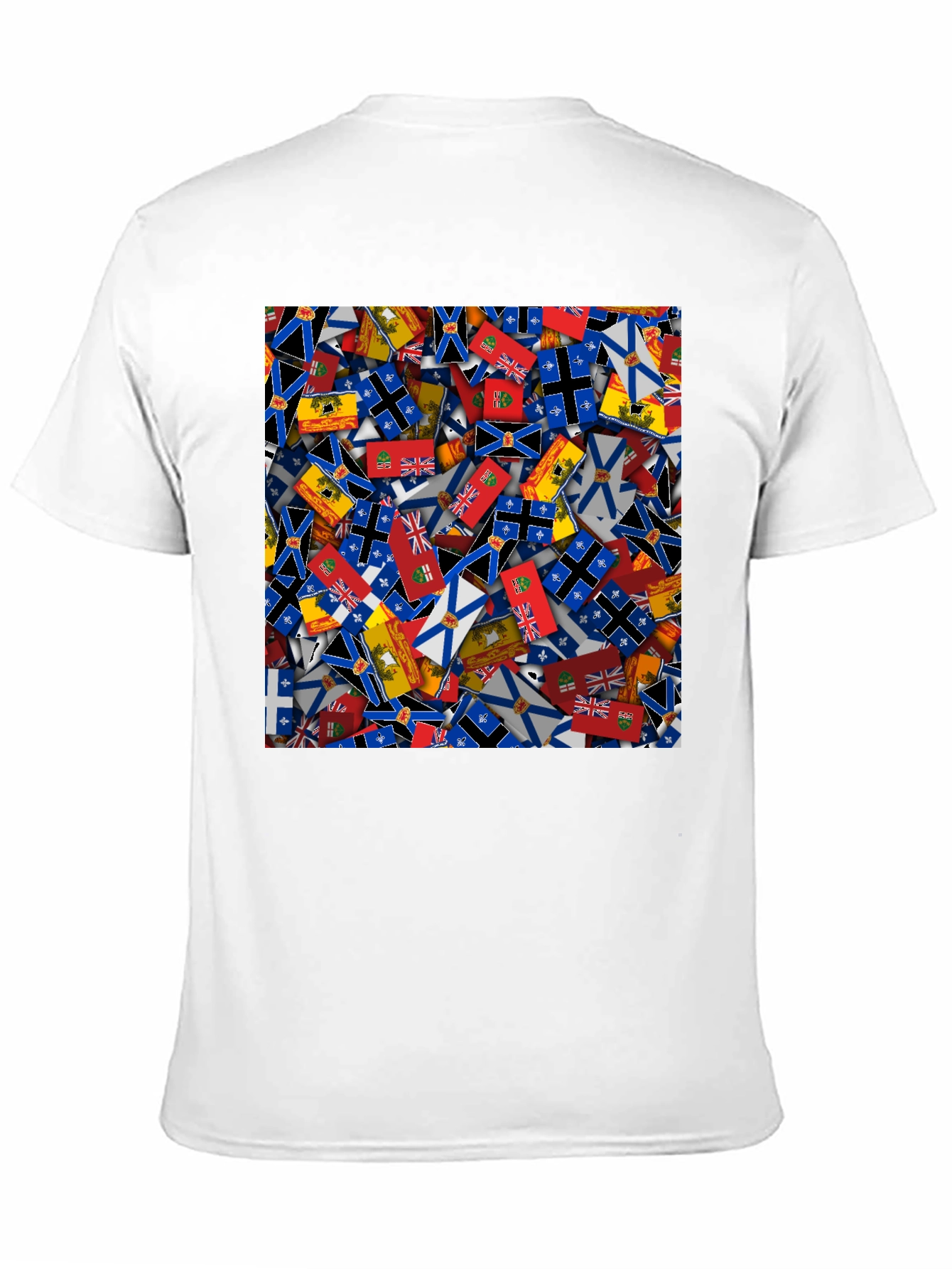Canada Provinces Flags Graphic Tee - Black