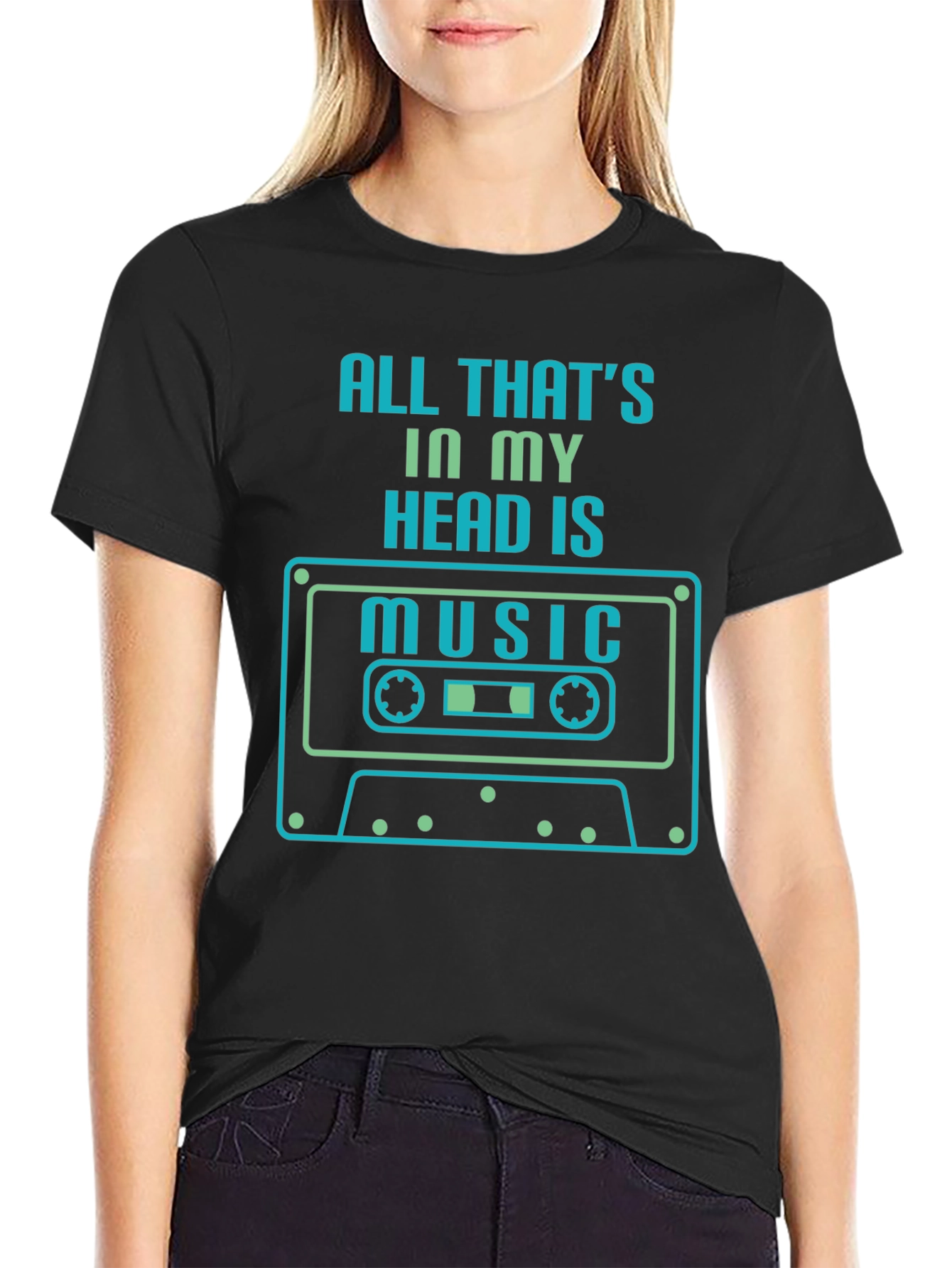 Music Head T-Shirt - Retro Cassette Design