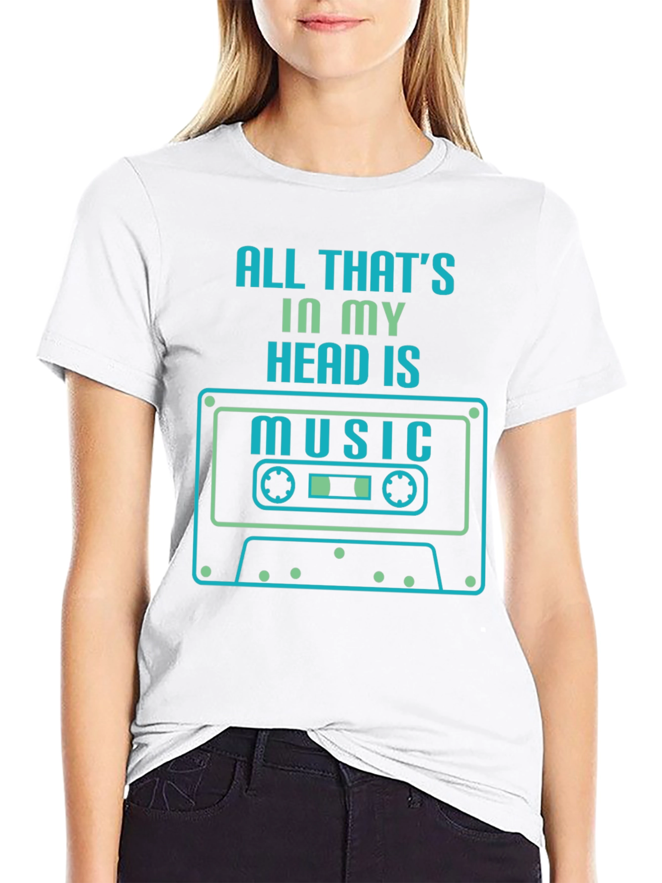 Music Head T-Shirt - Retro Cassette Design