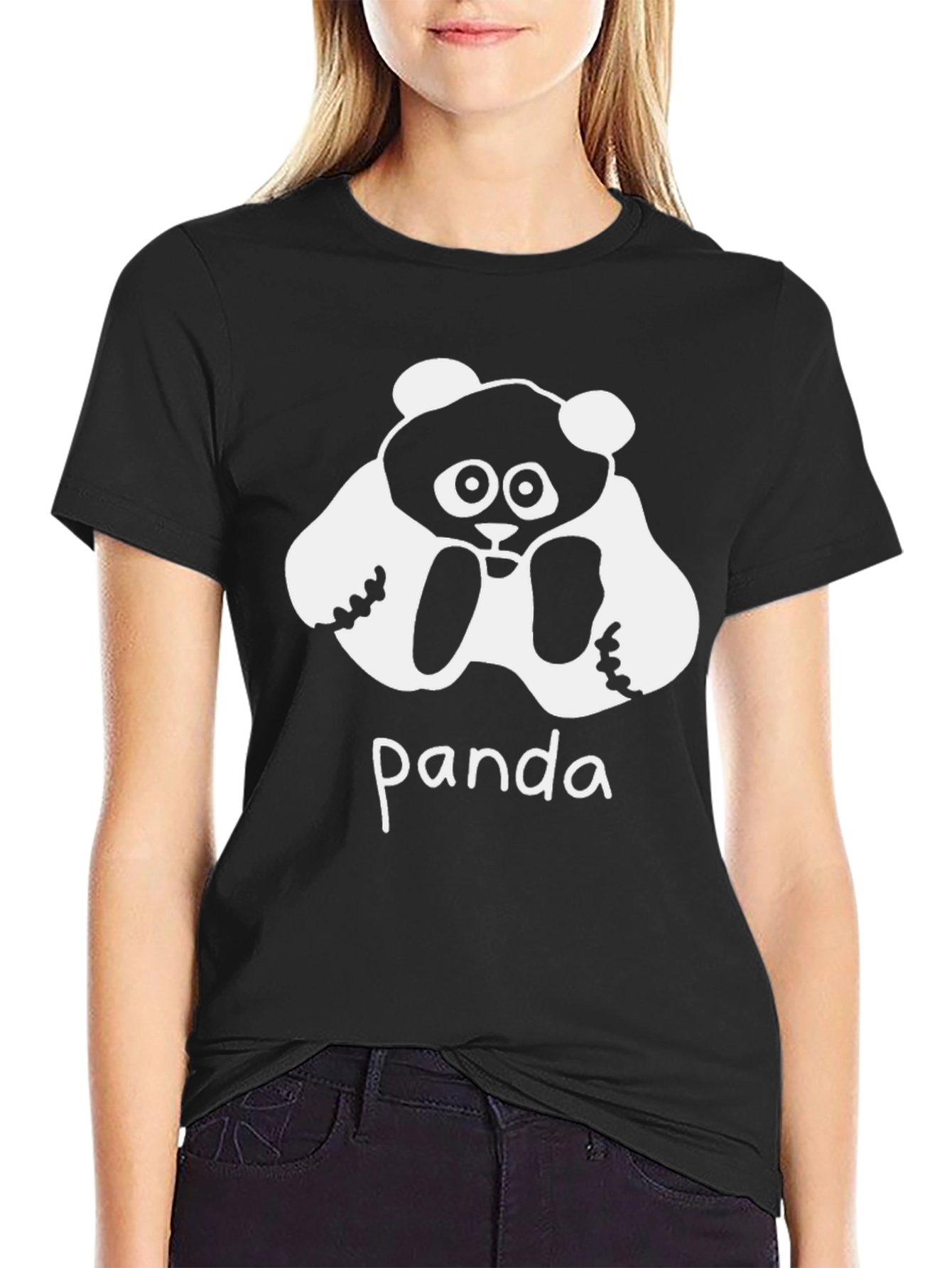 Panda Graphic Black T-Shirt - Casual Wear