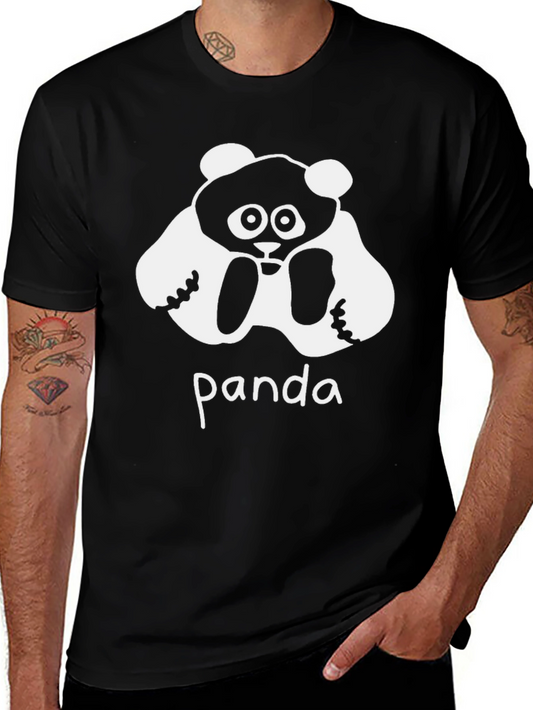 Panda Graphic Black T-Shirt - Casual Wear