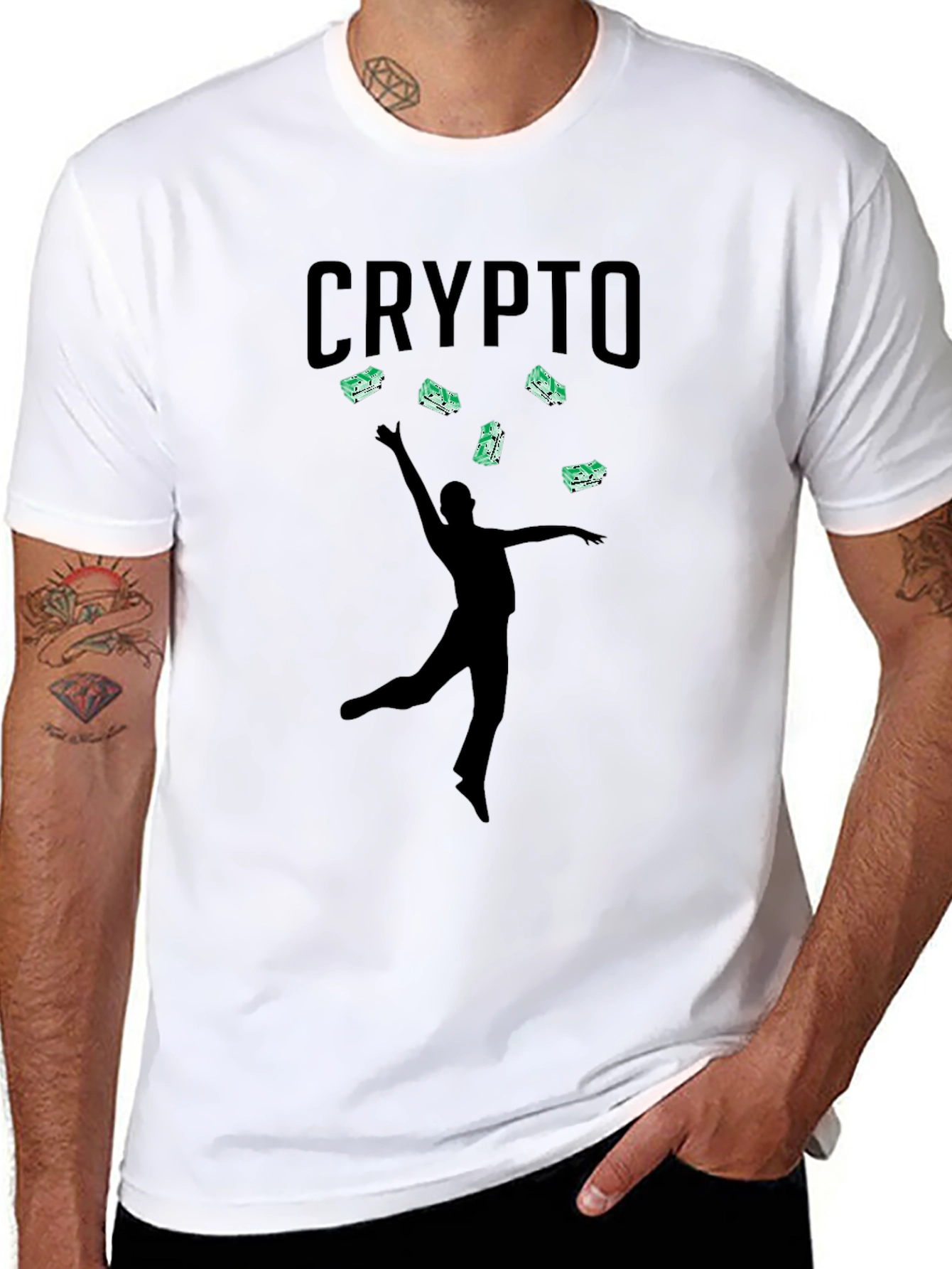 Crypto Money T-Shirt - Stylish Black Tee