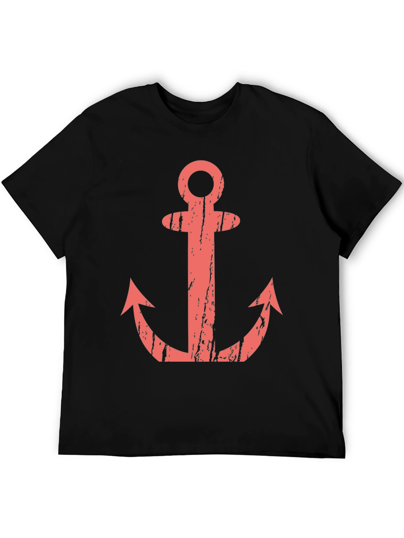 Anchor Graphic T-Shirt - Black Casual Tee