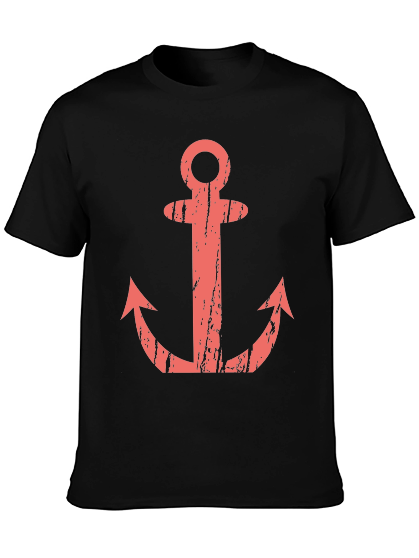 Anchor Graphic T-Shirt - Black Casual Tee