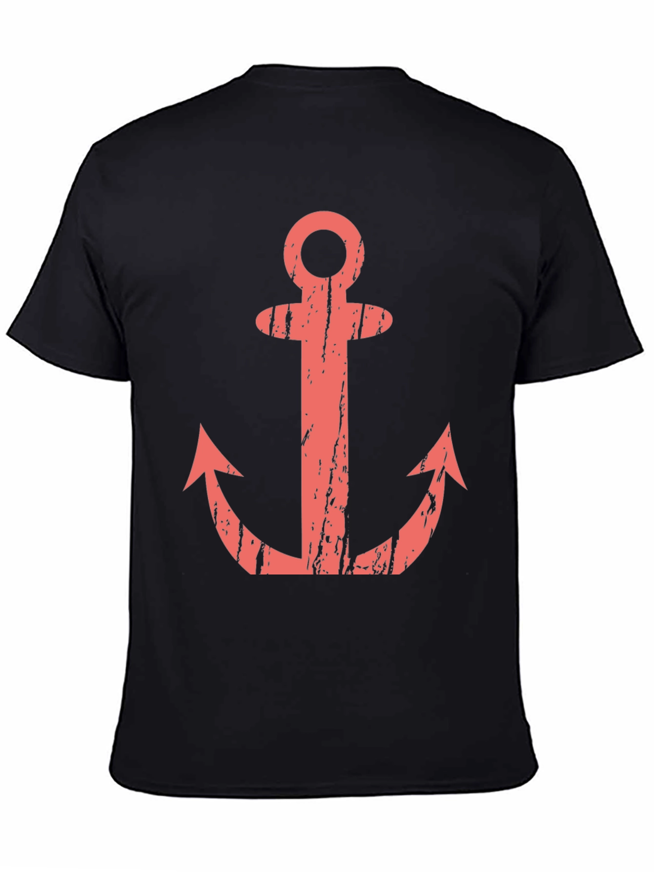 Anchor Graphic T-Shirt - Black Casual Tee