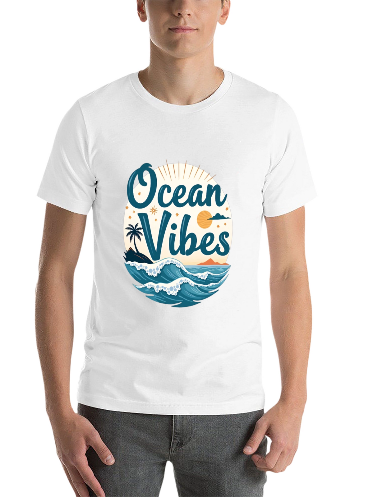 Ocean Vibes Black T-Shirt