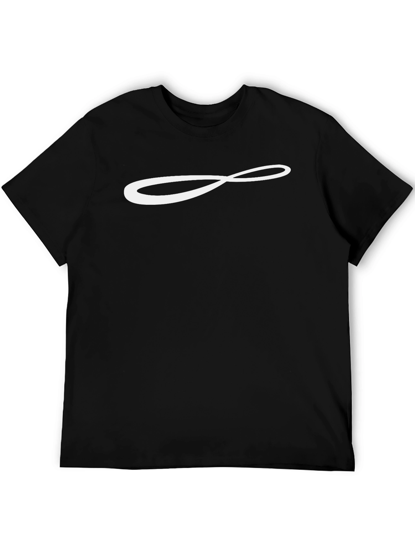 Black T-Shirt with Infinity Symbol Graphic Print