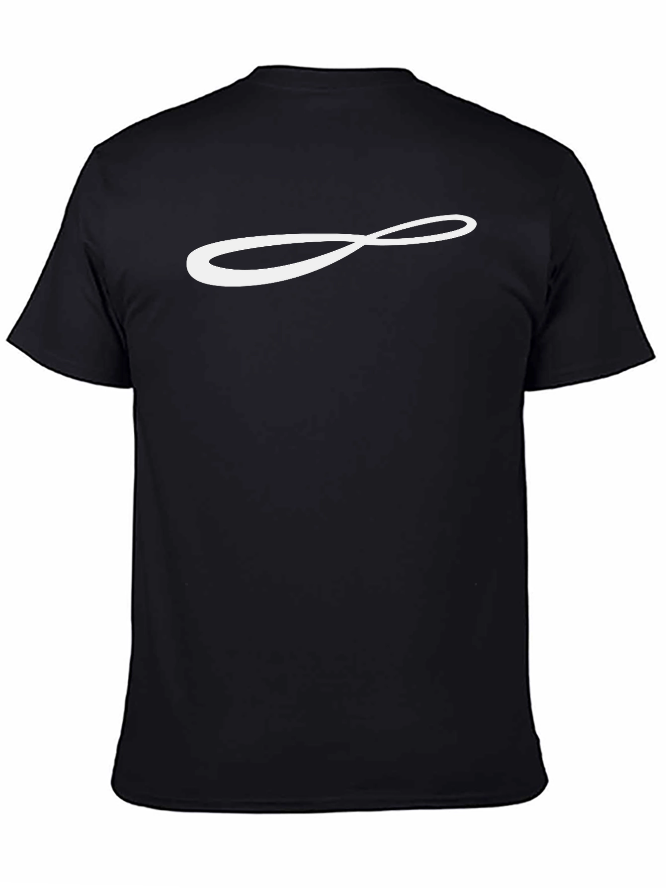 Black T-Shirt with Infinity Symbol Graphic Print