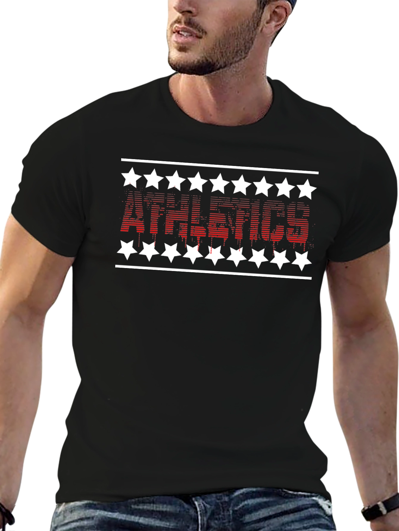 Athletics Star Graphic Tee - Black