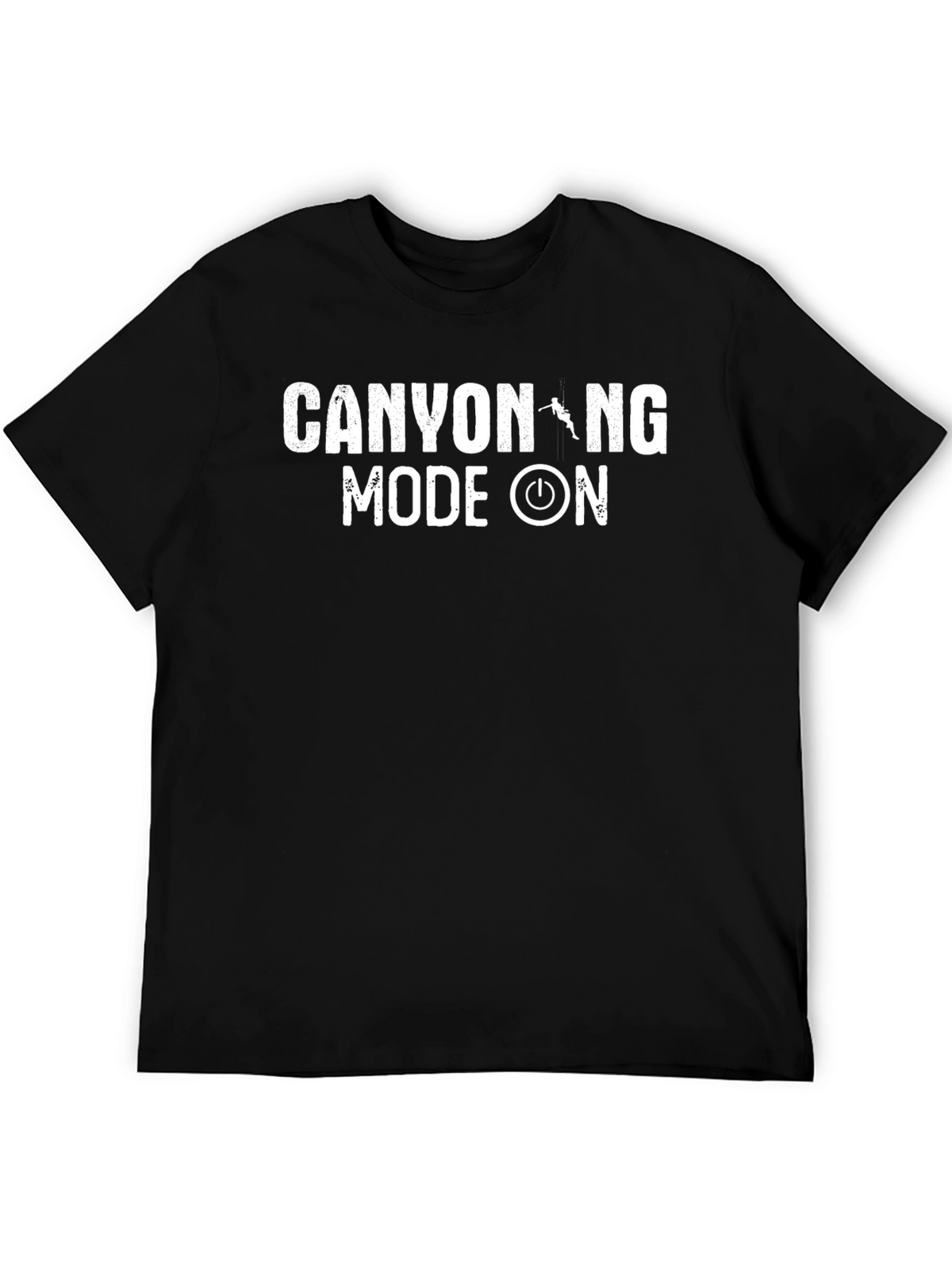 Canyoning Mode ON Black Graphic T-Shirt