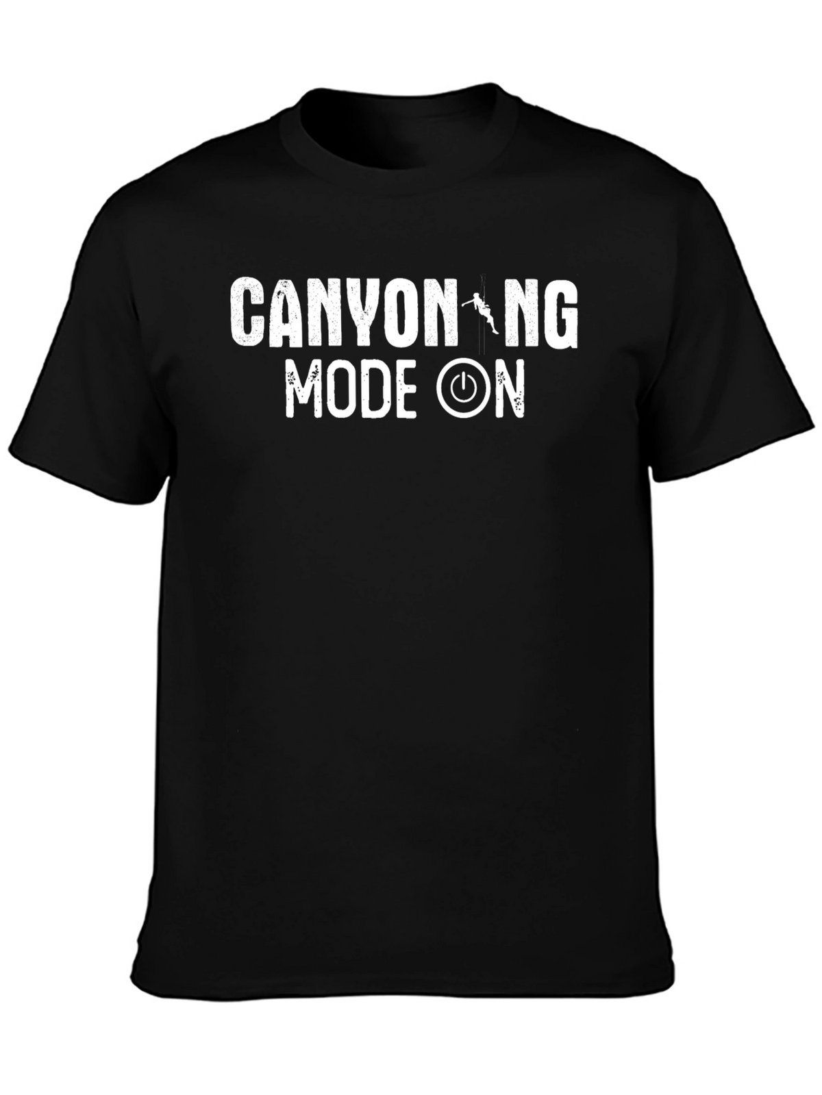 Canyoning Mode ON Black Graphic T-Shirt