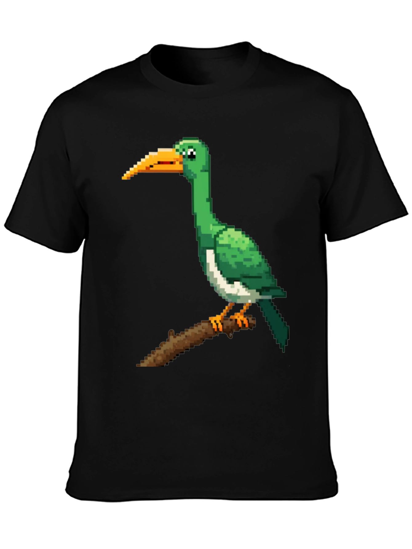 Pixel Bird Tee - Retro Gaming Style Black T-Shirt