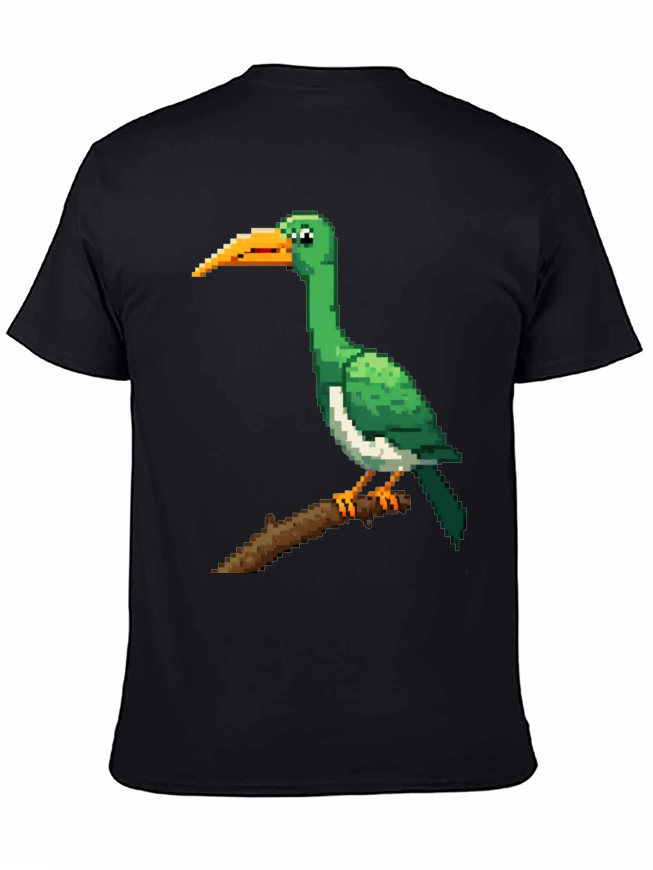 Pixel Bird Tee - Retro Gaming Style Black T-Shirt
