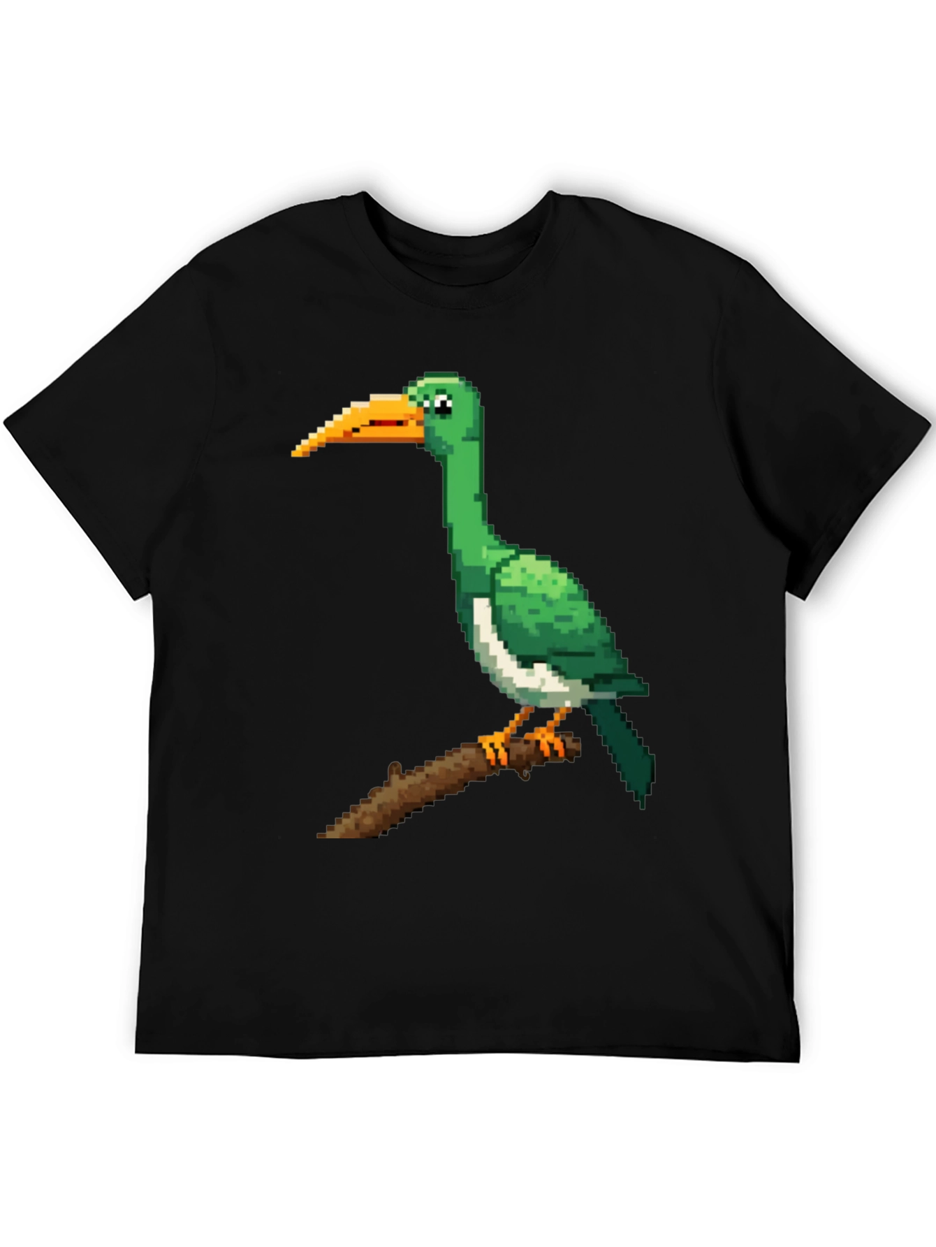 Pixel Bird Tee - Retro Gaming Style Black T-Shirt