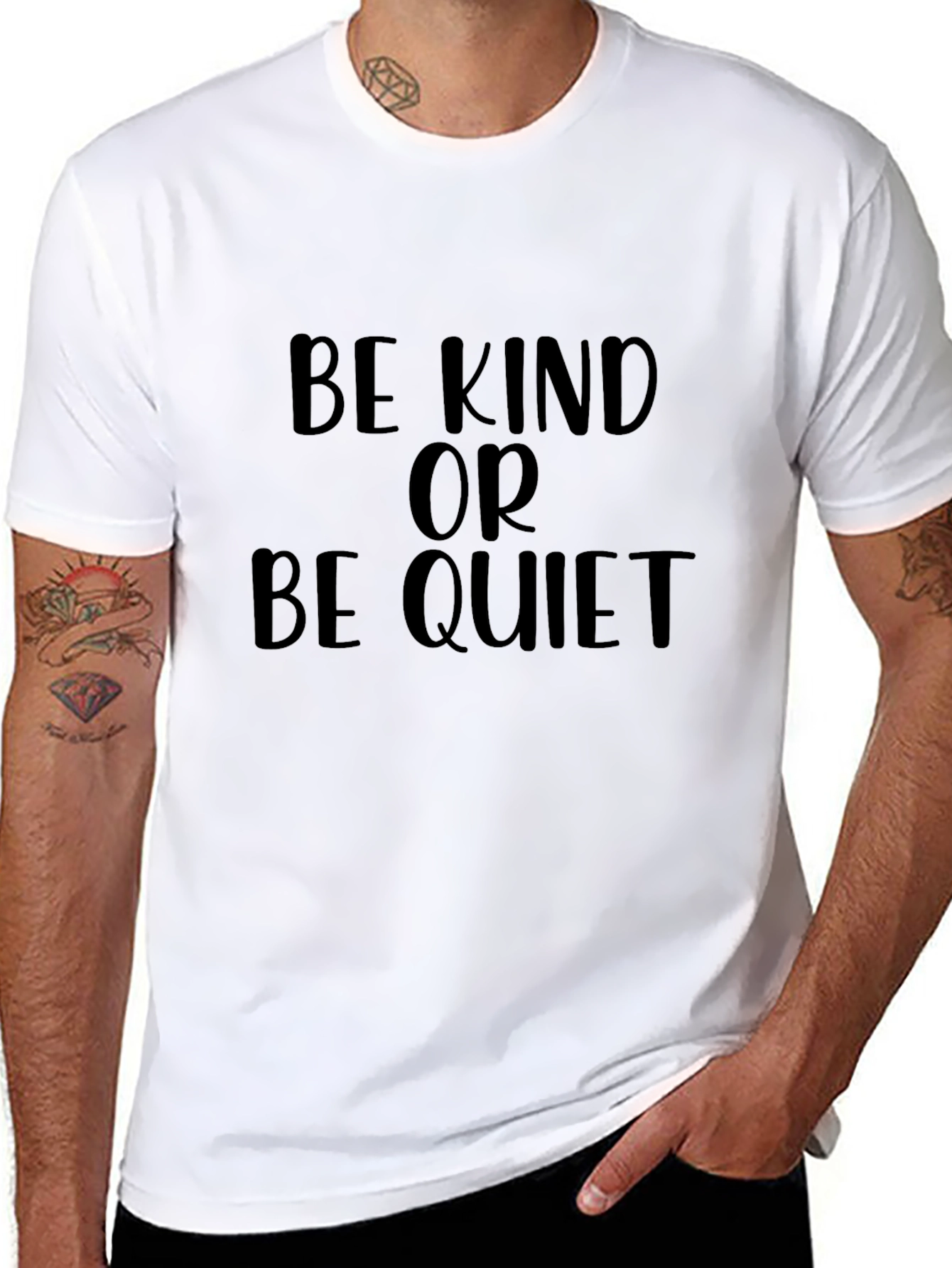 Be Kind or Be Quiet Black Graphic Tee