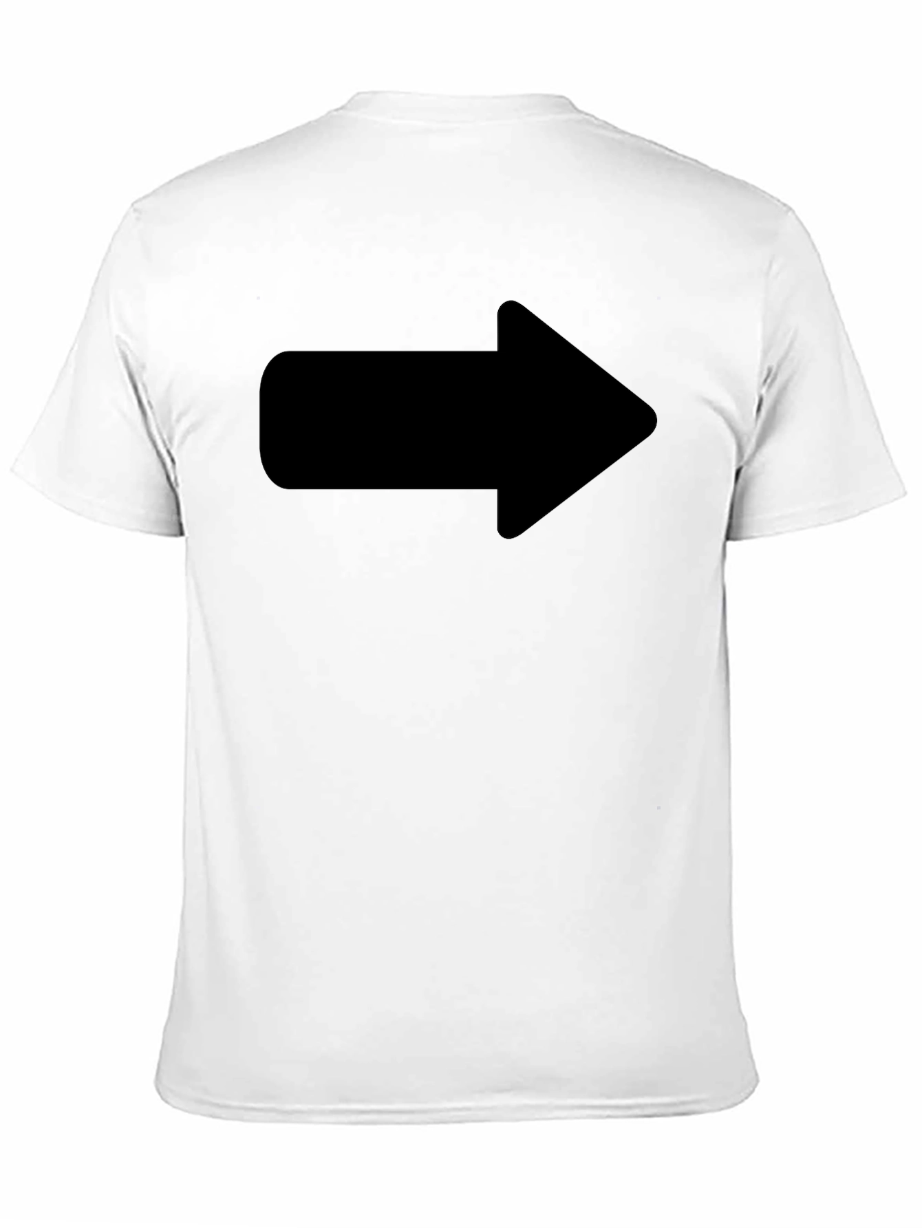 Black T-Shirt with Arrow Graphic