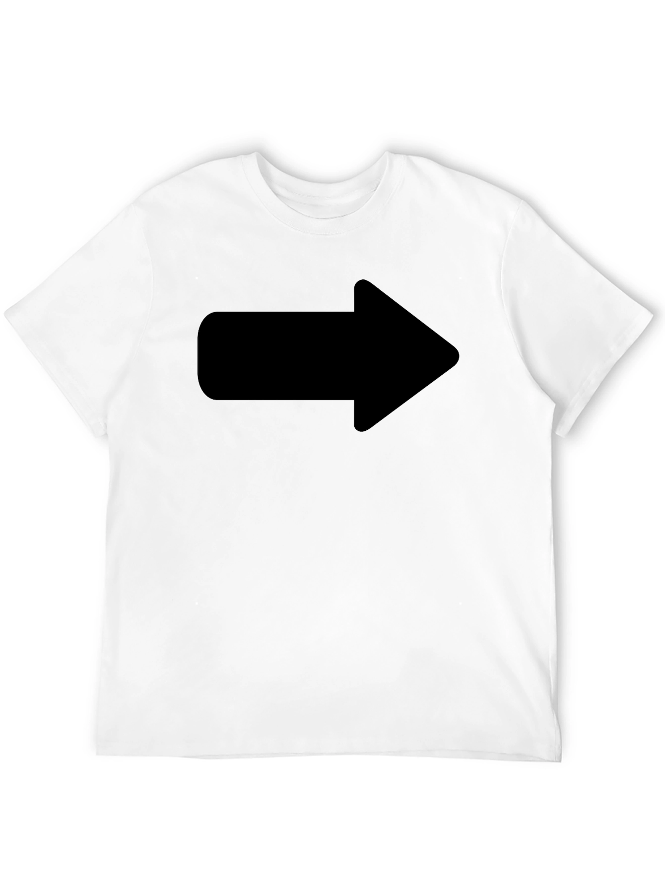 Black T-Shirt with Arrow Graphic
