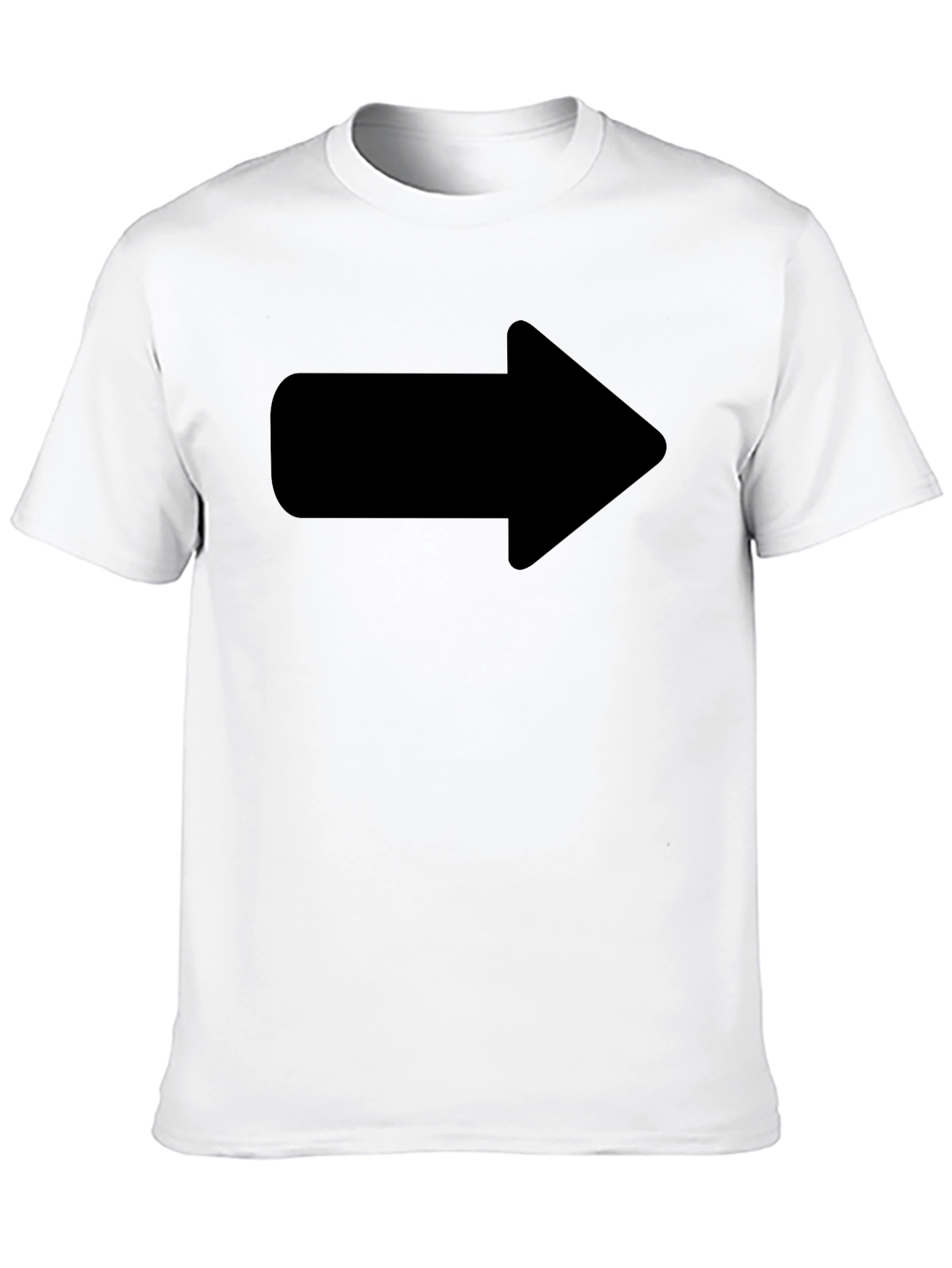 Black T-Shirt with Arrow Graphic
