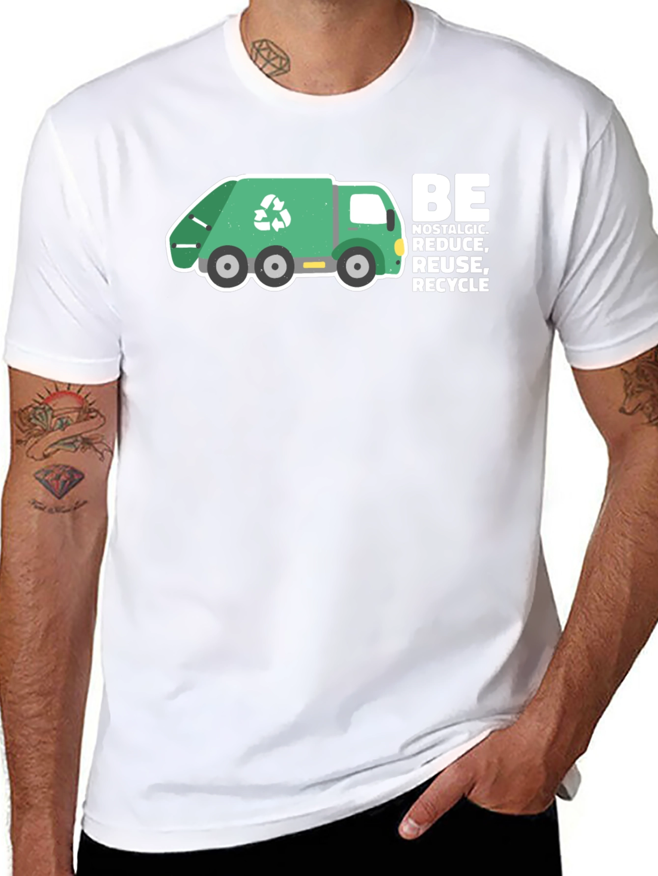 Recycle Truck Graphic Tee - Nostalgic Reduce Reuse