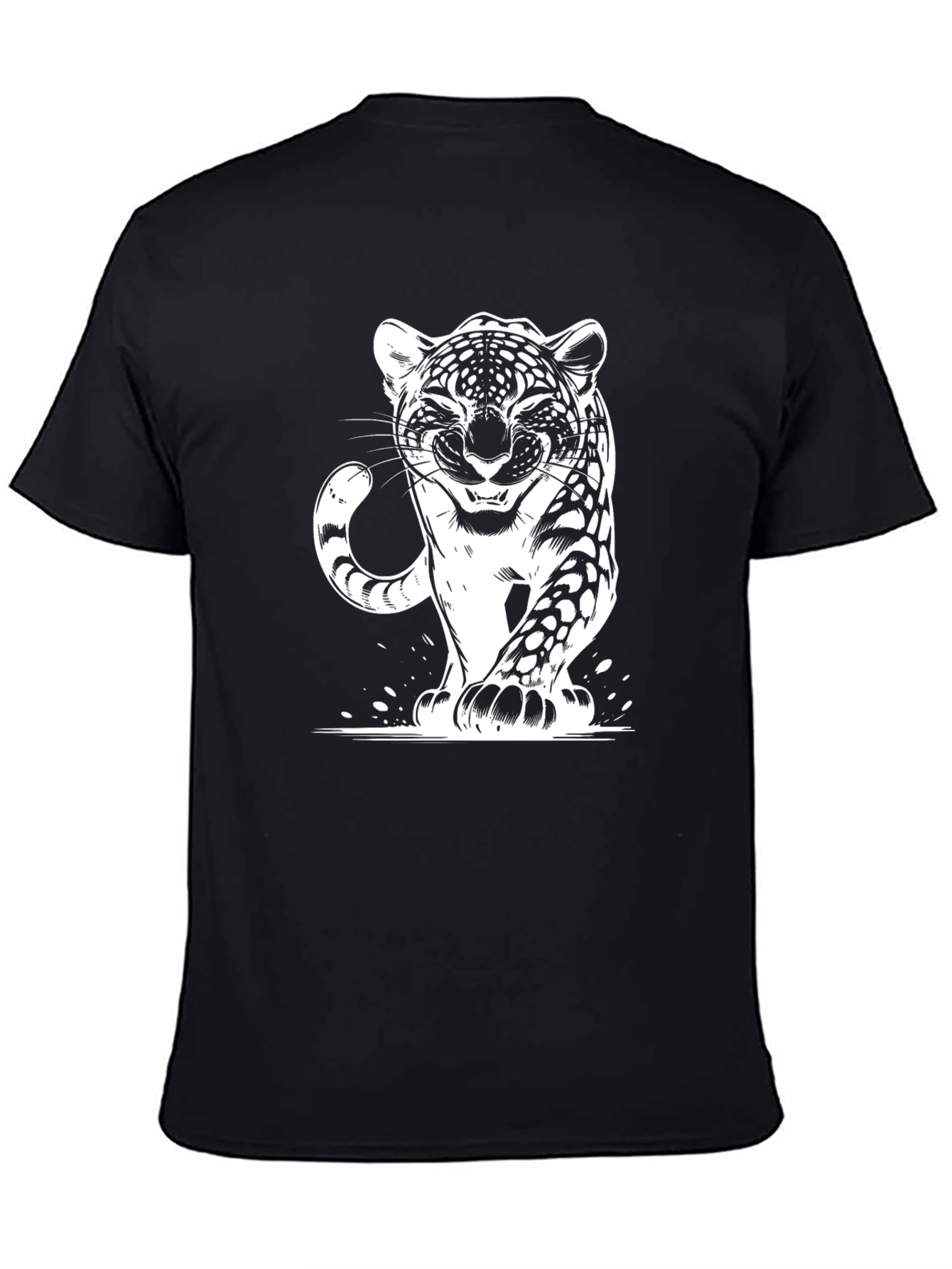 Leopard Graphic Black T-Shirt