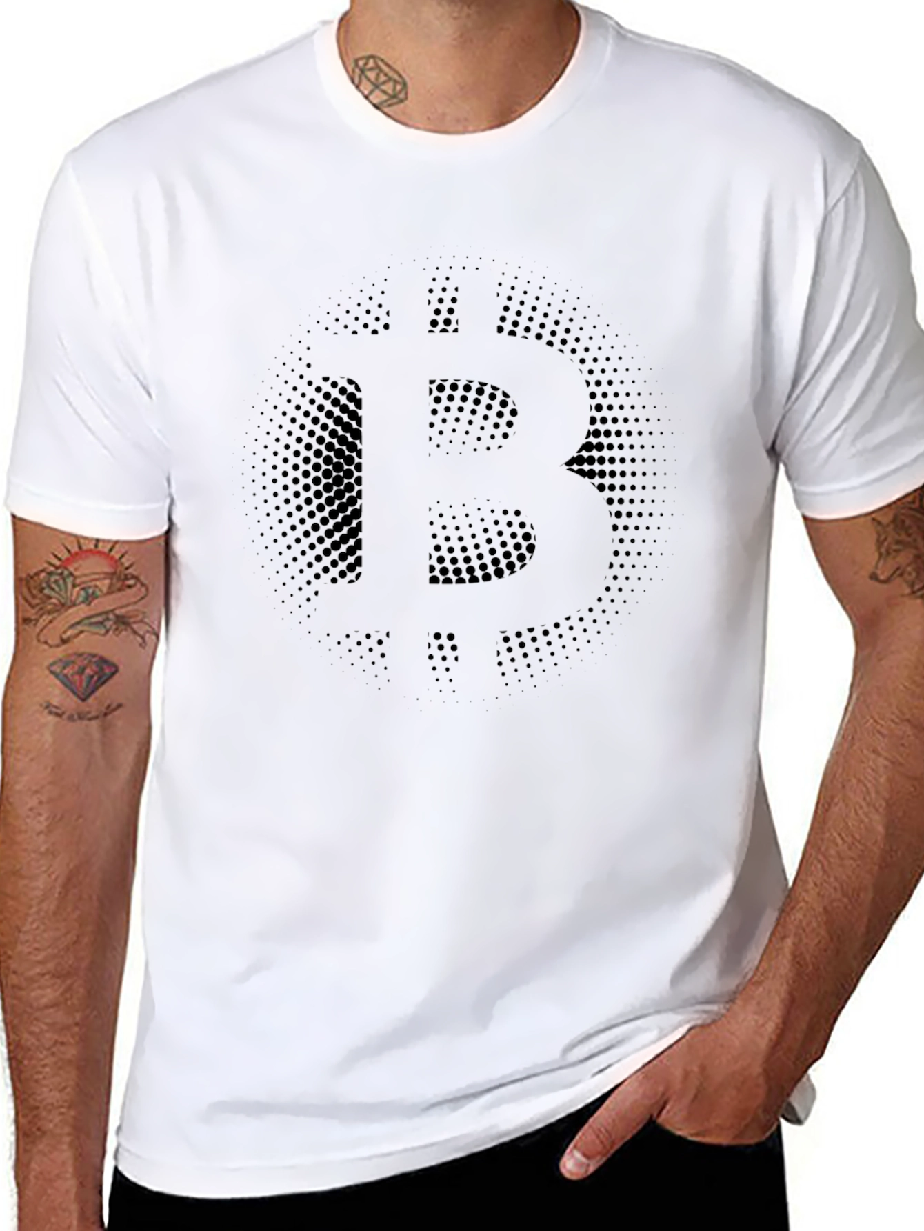 Bitcoin Logo Graphic Tee - Black Crypto T-Shirt