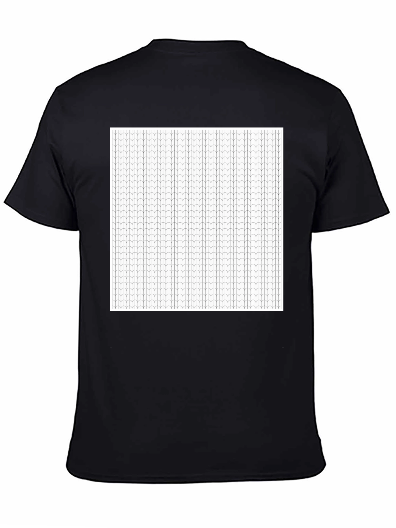 Modern Patterned Black T-Shirt