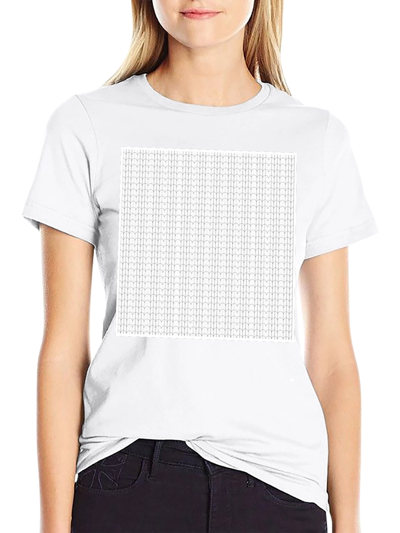 Modern Patterned Black T-Shirt